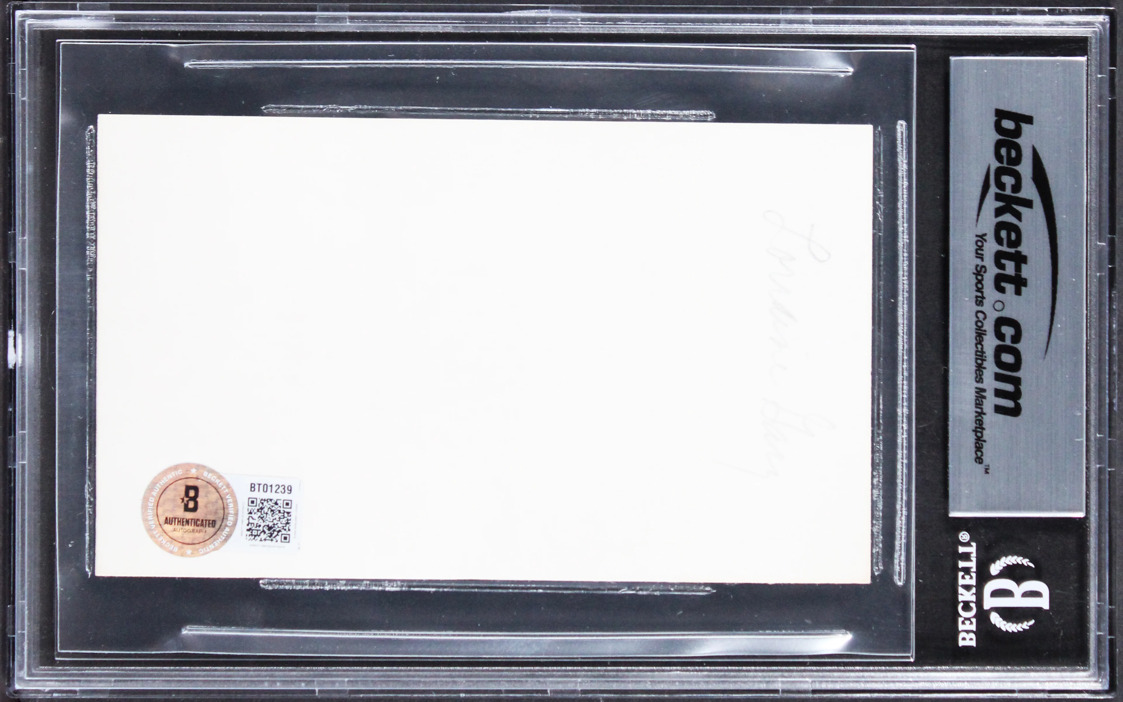 Lorraine Gary Jaws Authentic Signed 3x5 Index Card Autographed BAS Slabbed 1 - Image 3