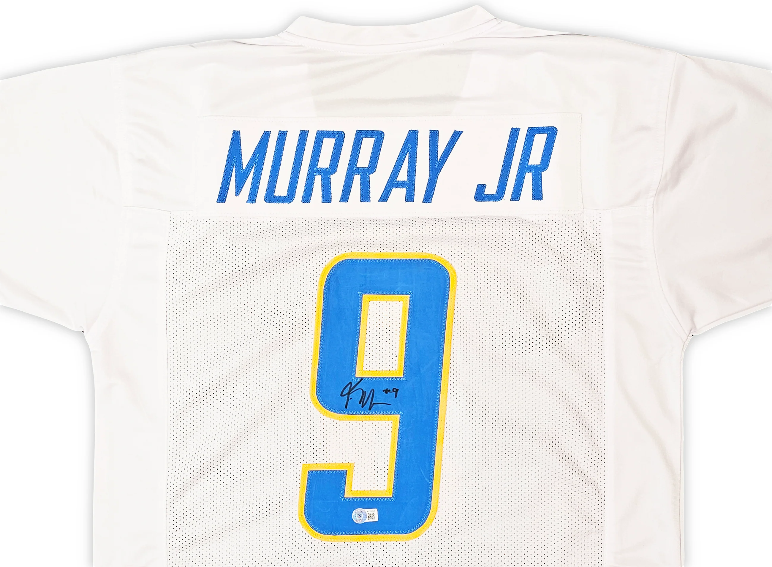 Los Angeles Chargers Kenneth Murray Jr. Autographed White Jersey Beckett BAS Witness Stock #215957 - Image 3