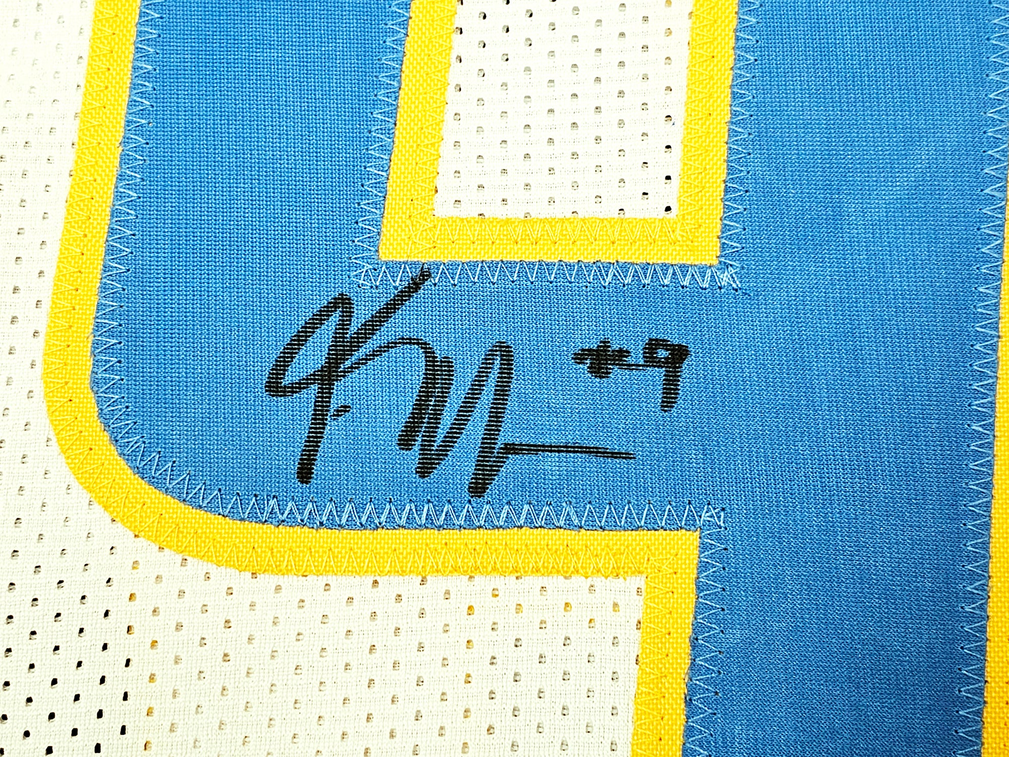 Los Angeles Chargers Kenneth Murray Jr. Autographed White Jersey Beckett BAS Witness Stock #215957 - Image 4