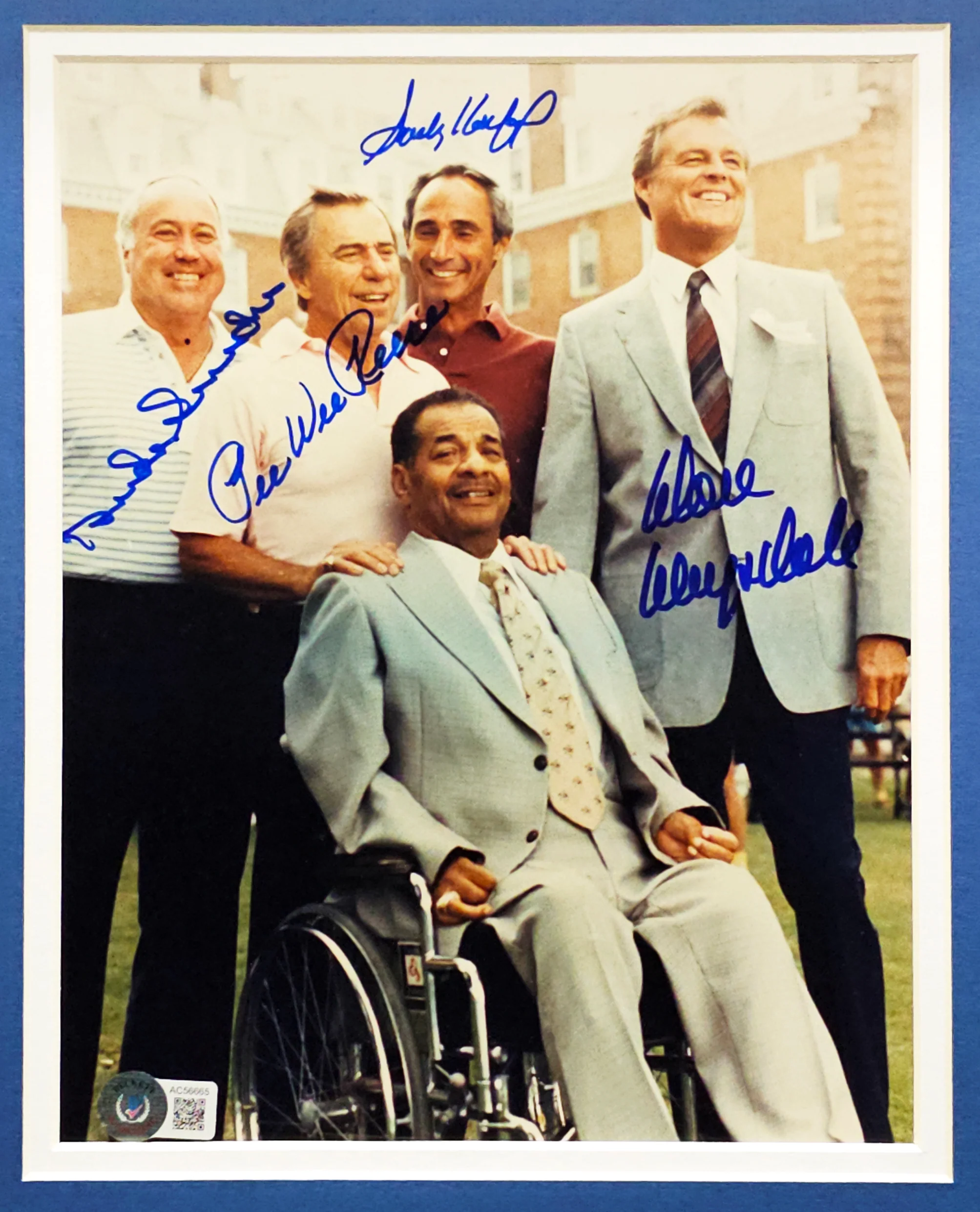 Los Angeles Dodgers Legends Autographed Framed 8x10 Photo With 4 Signatures Including Sandy Koufax Beckett BAS #AC56665 - Image 2