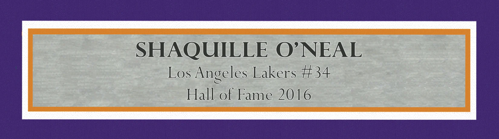 Los Angeles Lakers Shaquille O'Neal Autographed Framed Gold Jersey JSA Witness Stock #253343 - Image 4