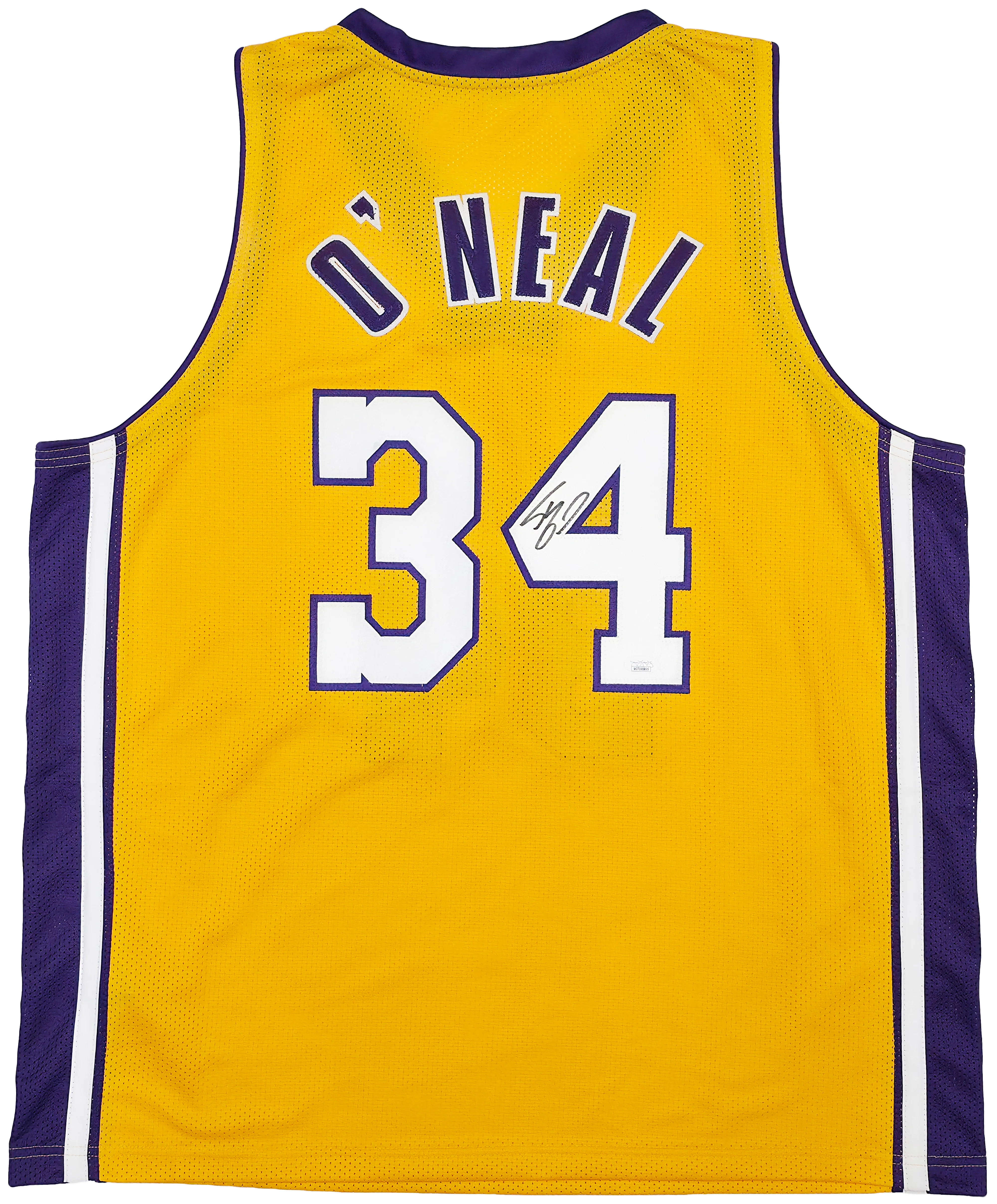 Los Angeles Lakers Shaquille O'Neal Autographed Gold Jersey JSA Stock #248834 - Image 2