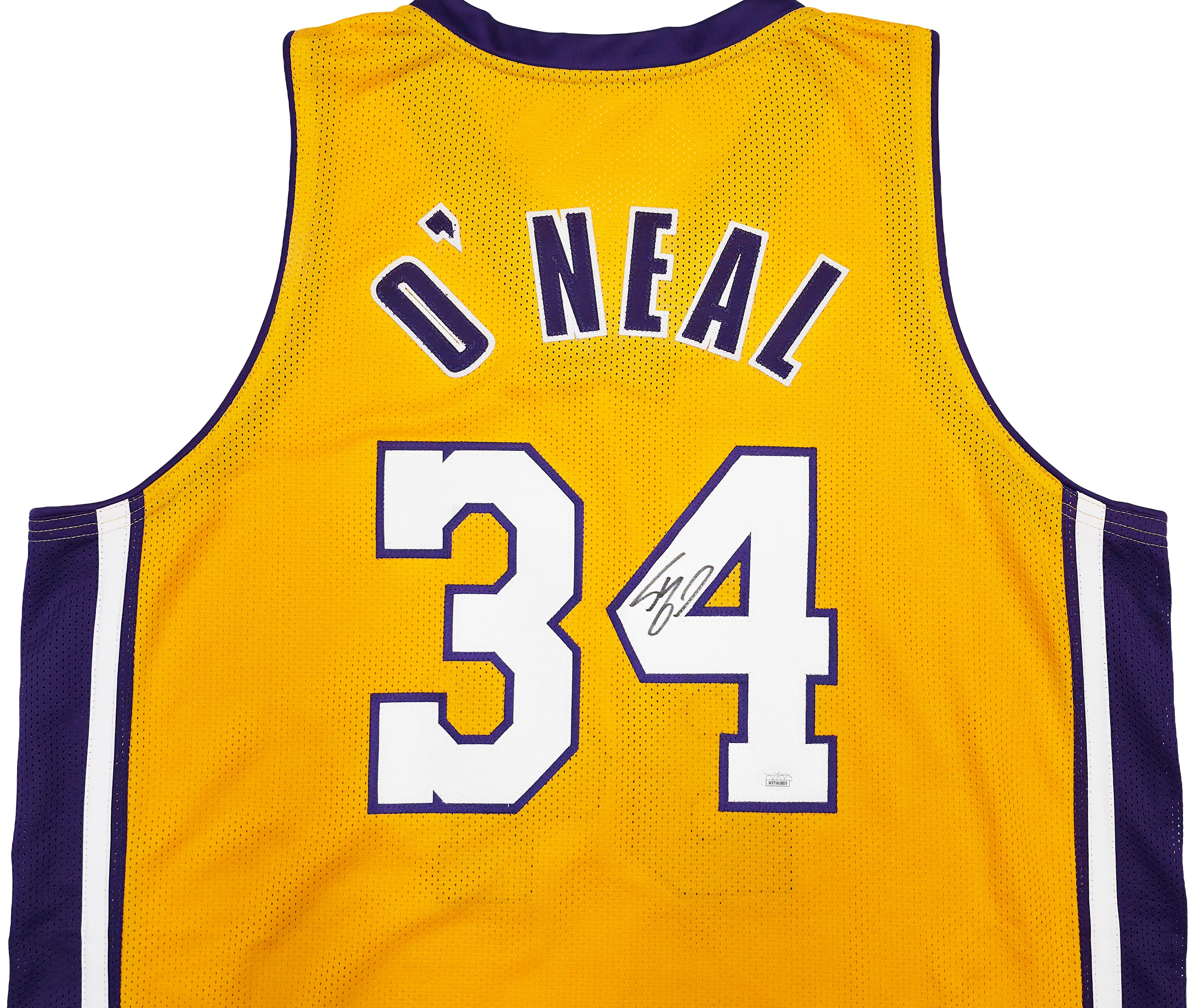 Los Angeles Lakers Shaquille O'Neal Autographed Gold Jersey JSA Stock #248834 - Image 3