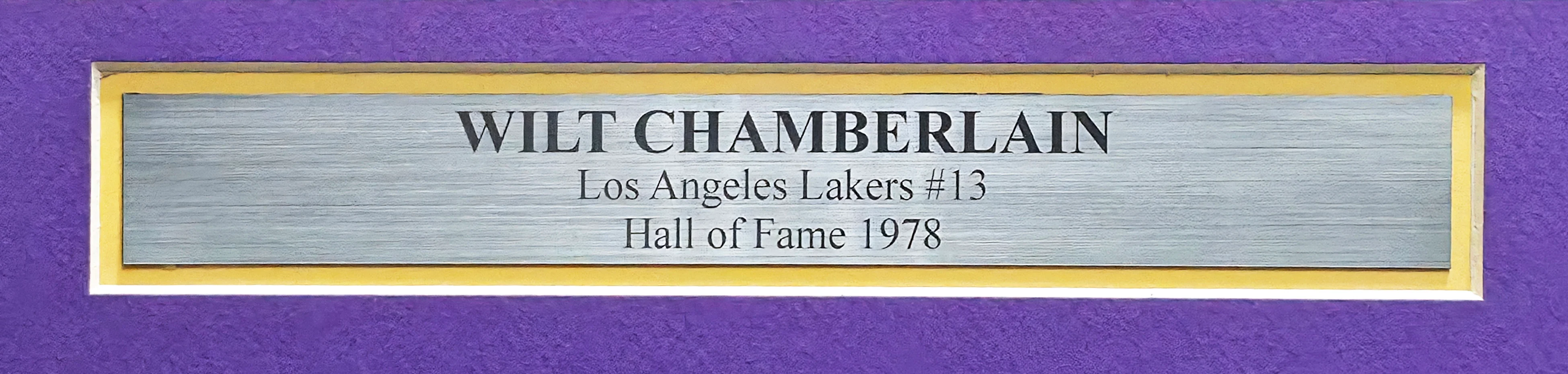 Los Angeles Lakers Wilt Chamberlain Autographed Framed Purple Jersey PSA/DNA & Beckett BAS #AE20862 - Image 5