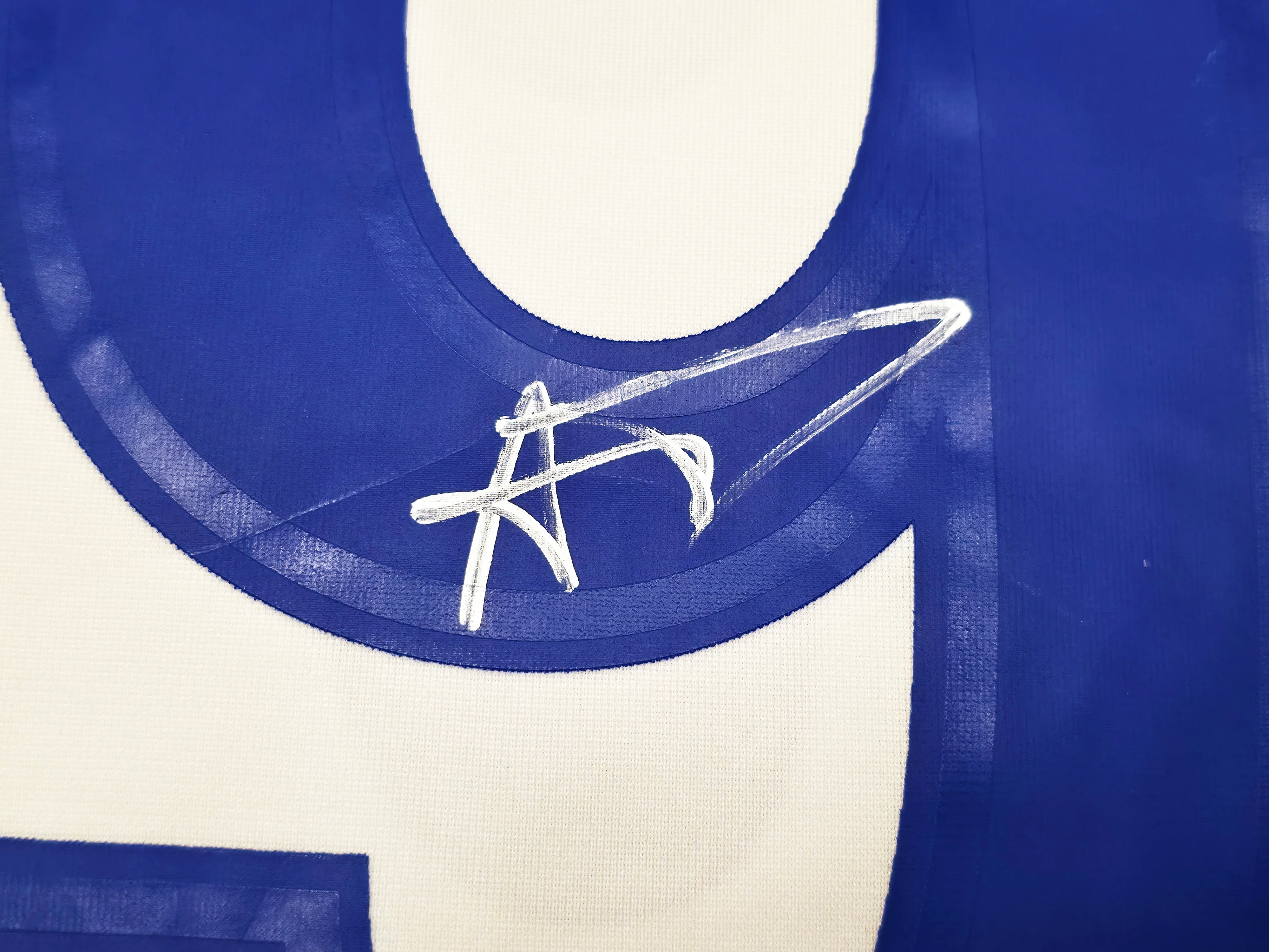 Los Angeles Rams Aaron Donald Autographed White Nike On Field Jersey Size L Beckett BAS Witness Stock #241358 - Image 4
