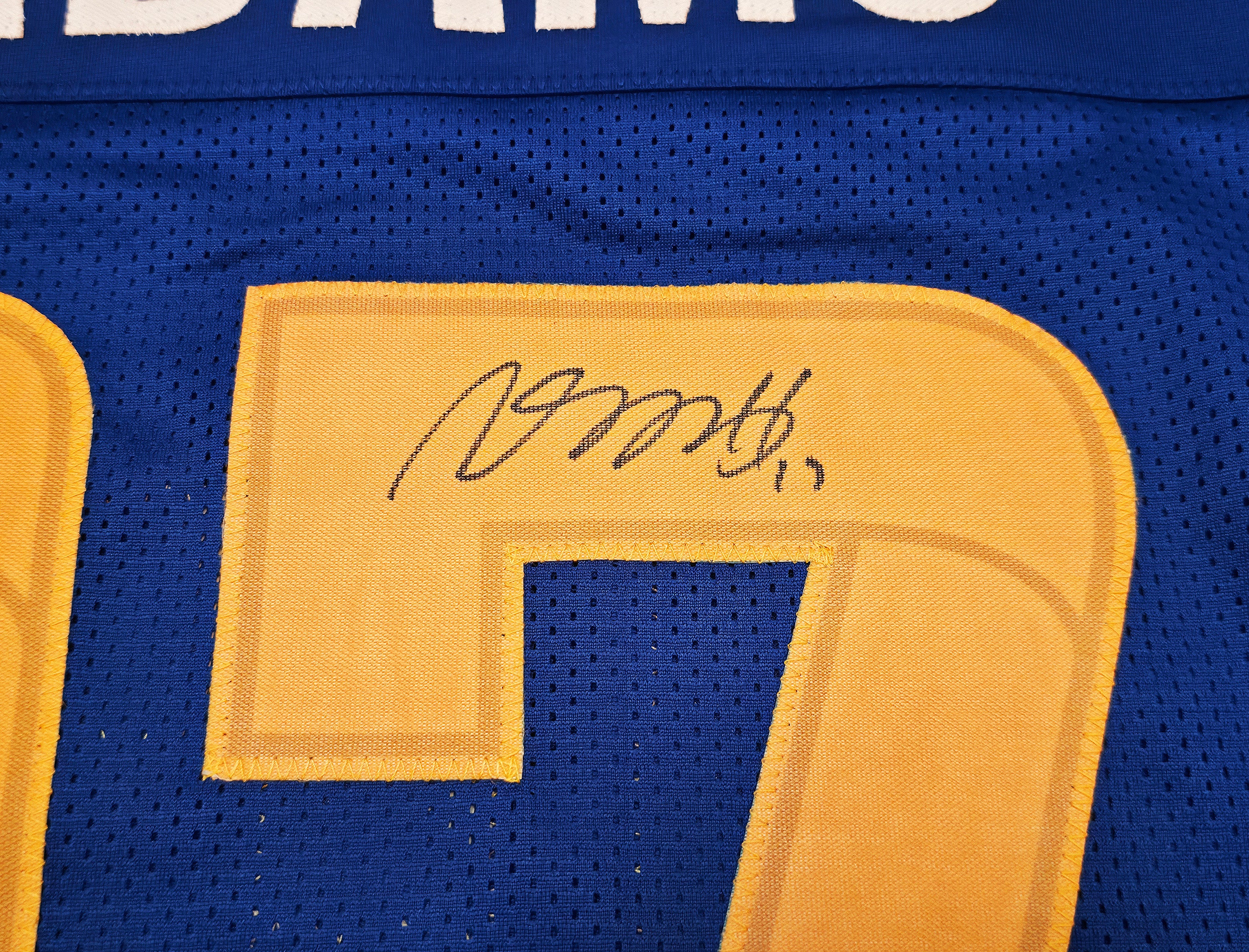 Los Angeles Rams Davante Adams Autographed Blue Jersey Beckett BAS Witness Stock #257216 - Image 4