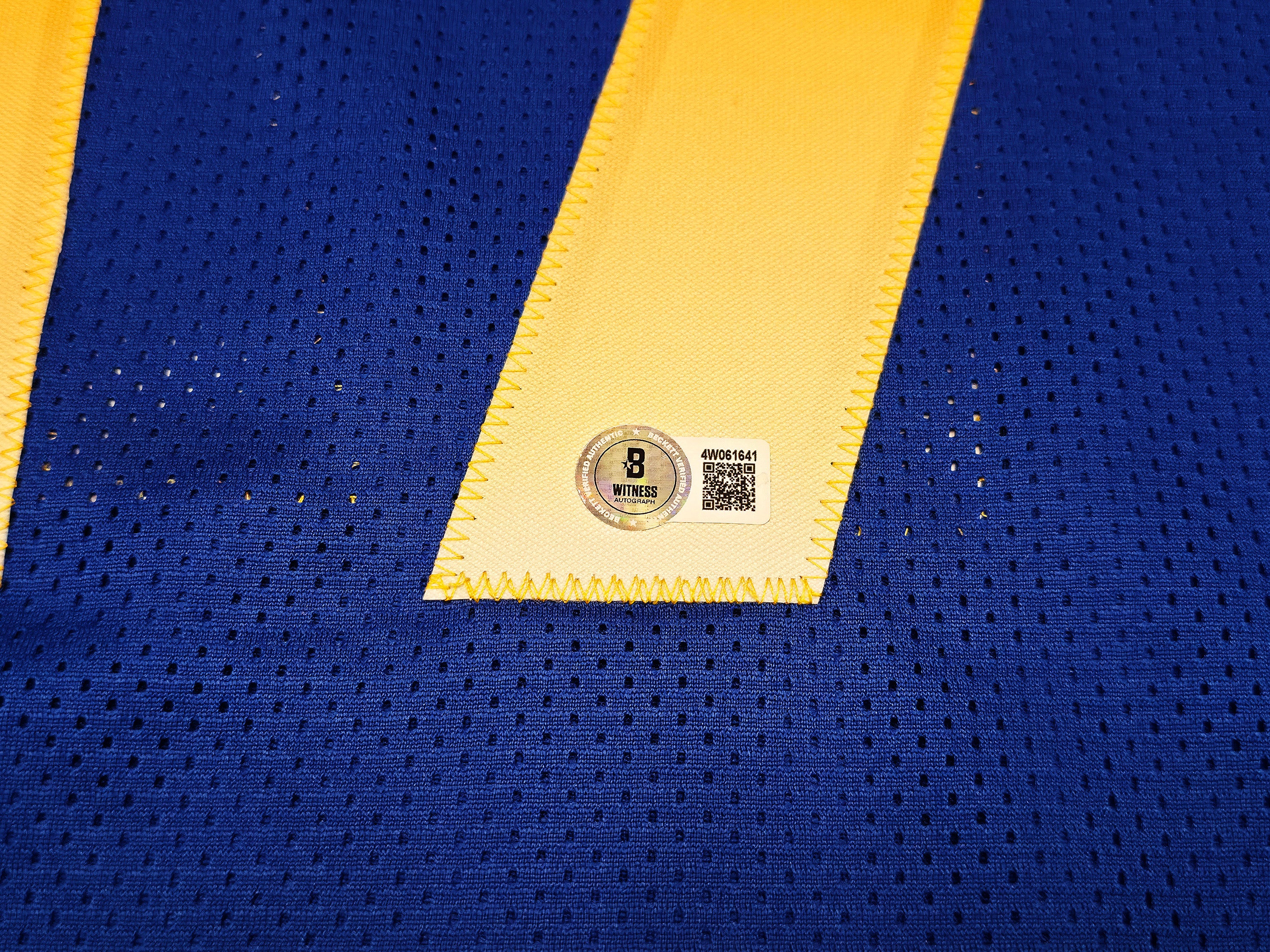 Los Angeles Rams Davante Adams Autographed Blue Jersey Beckett BAS Witness Stock #257216 - Image 5