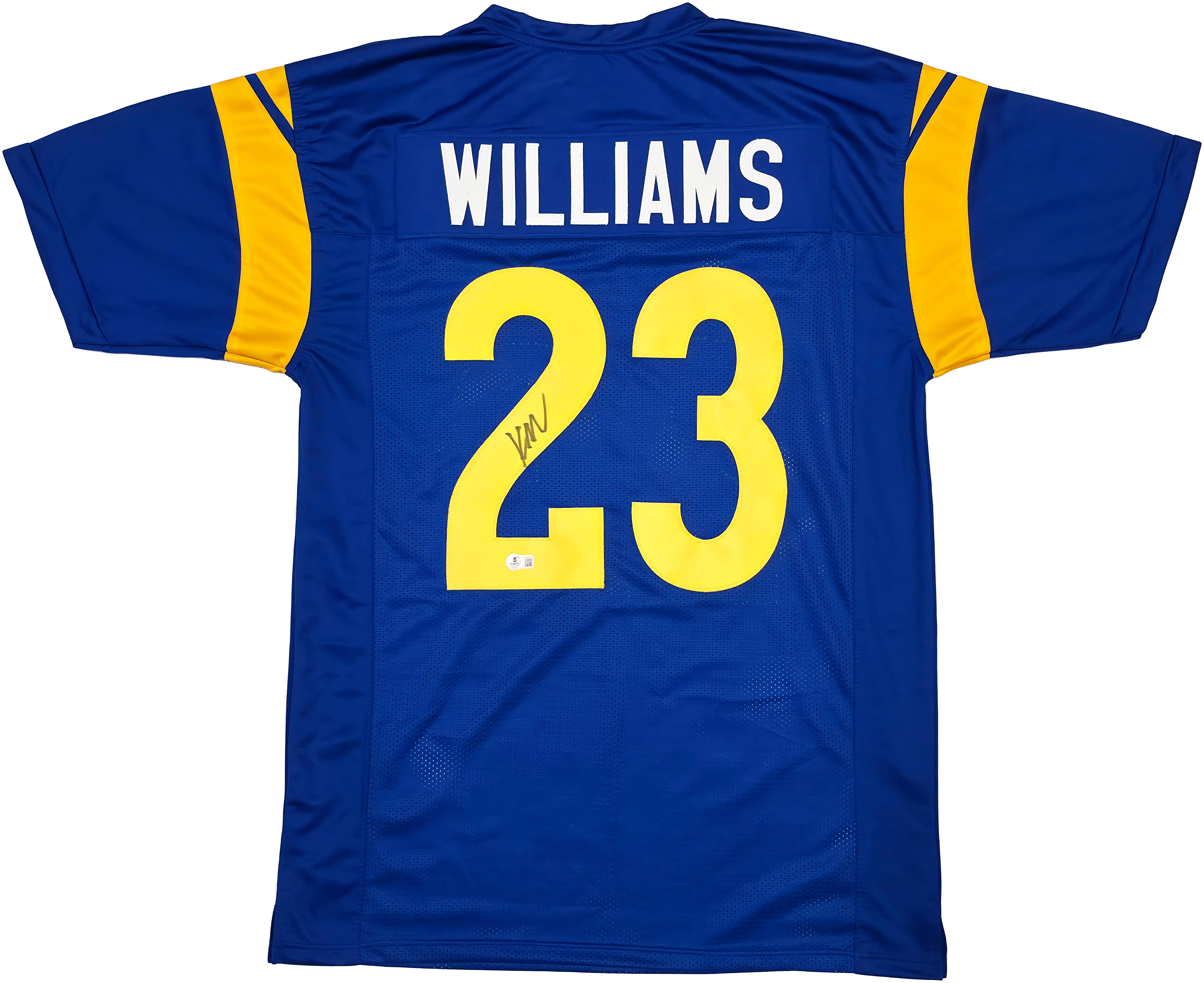 Los Angeles Rams Kyren Williams Autographed Blue Jersey Beckett BAS QR Stock #239038 - Image 2