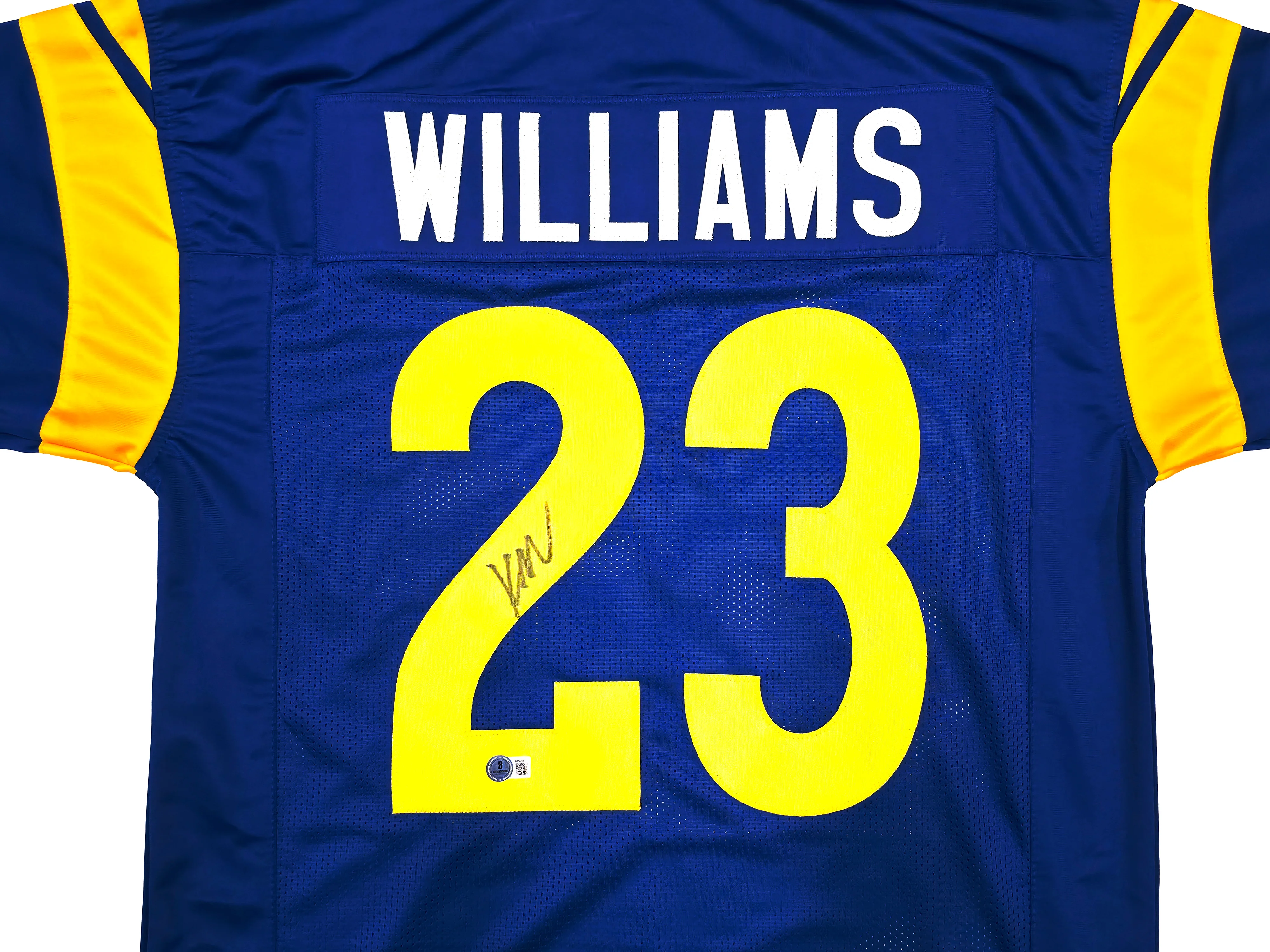Los Angeles Rams Kyren Williams Autographed Blue Jersey Beckett BAS QR Stock #239038 - Image 3