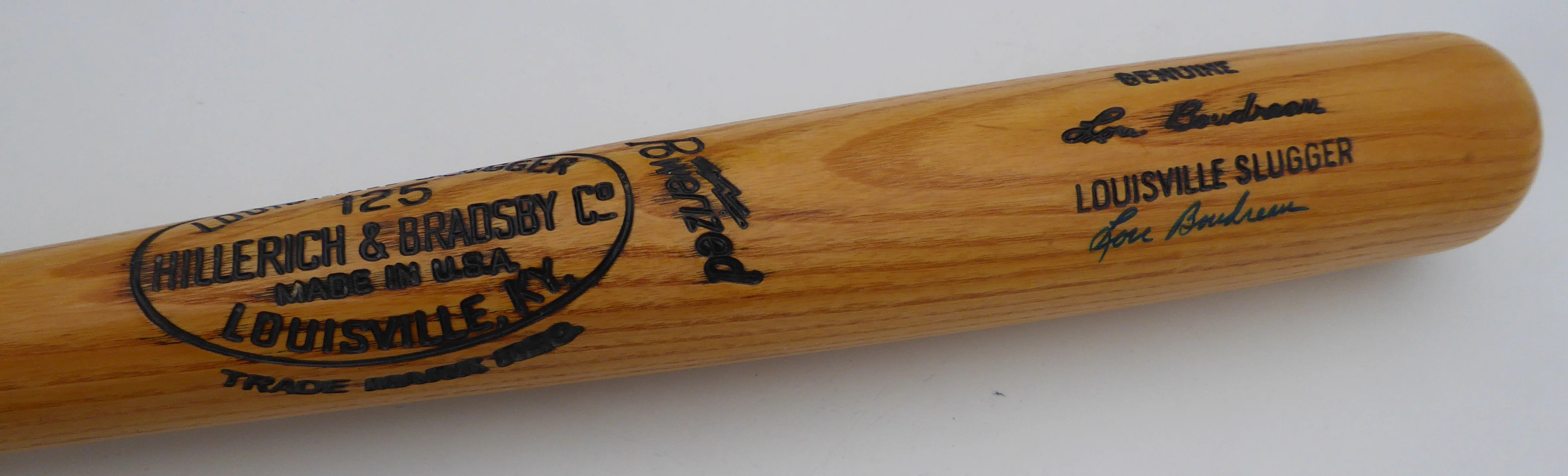 Lou Boudreau Autographed Louisville Slugger Bat Chicago Cubs Beckett BAS QR #BM00464 - Image 4
