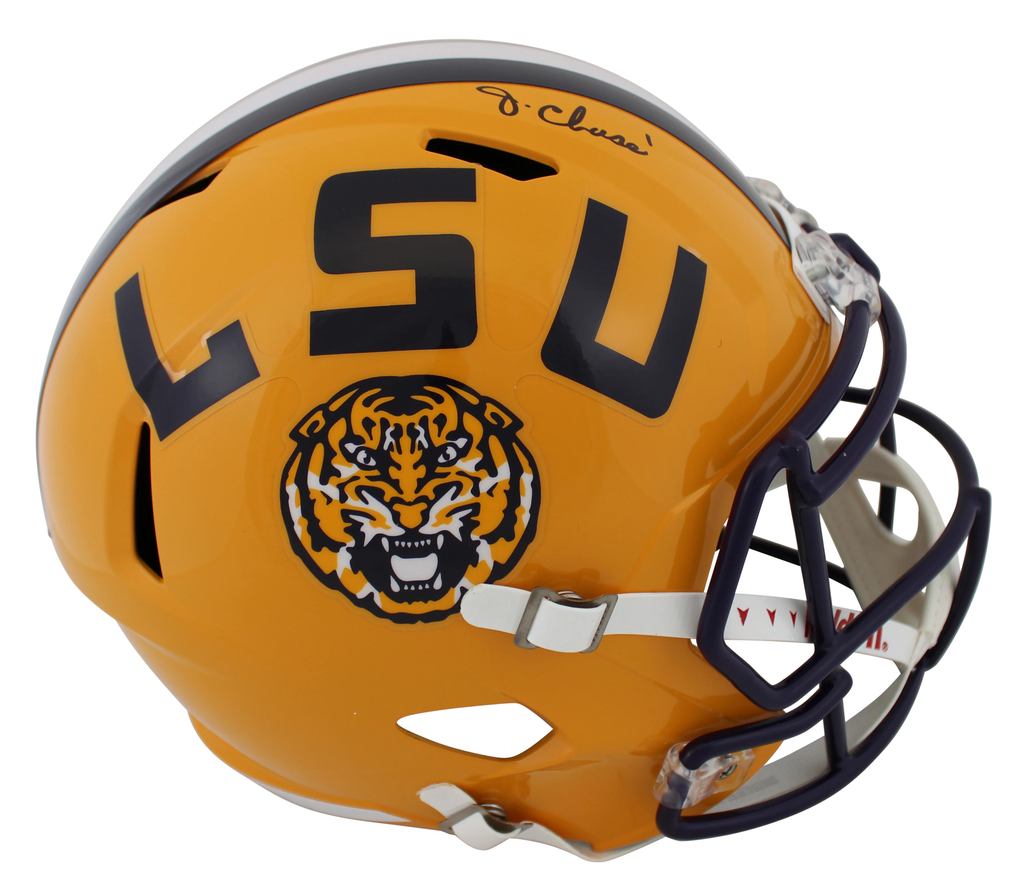 LSU Ja'Marr Chase Signed Full Size Speed Rep Helmet W/ Case BAS Witnessed - Image 3