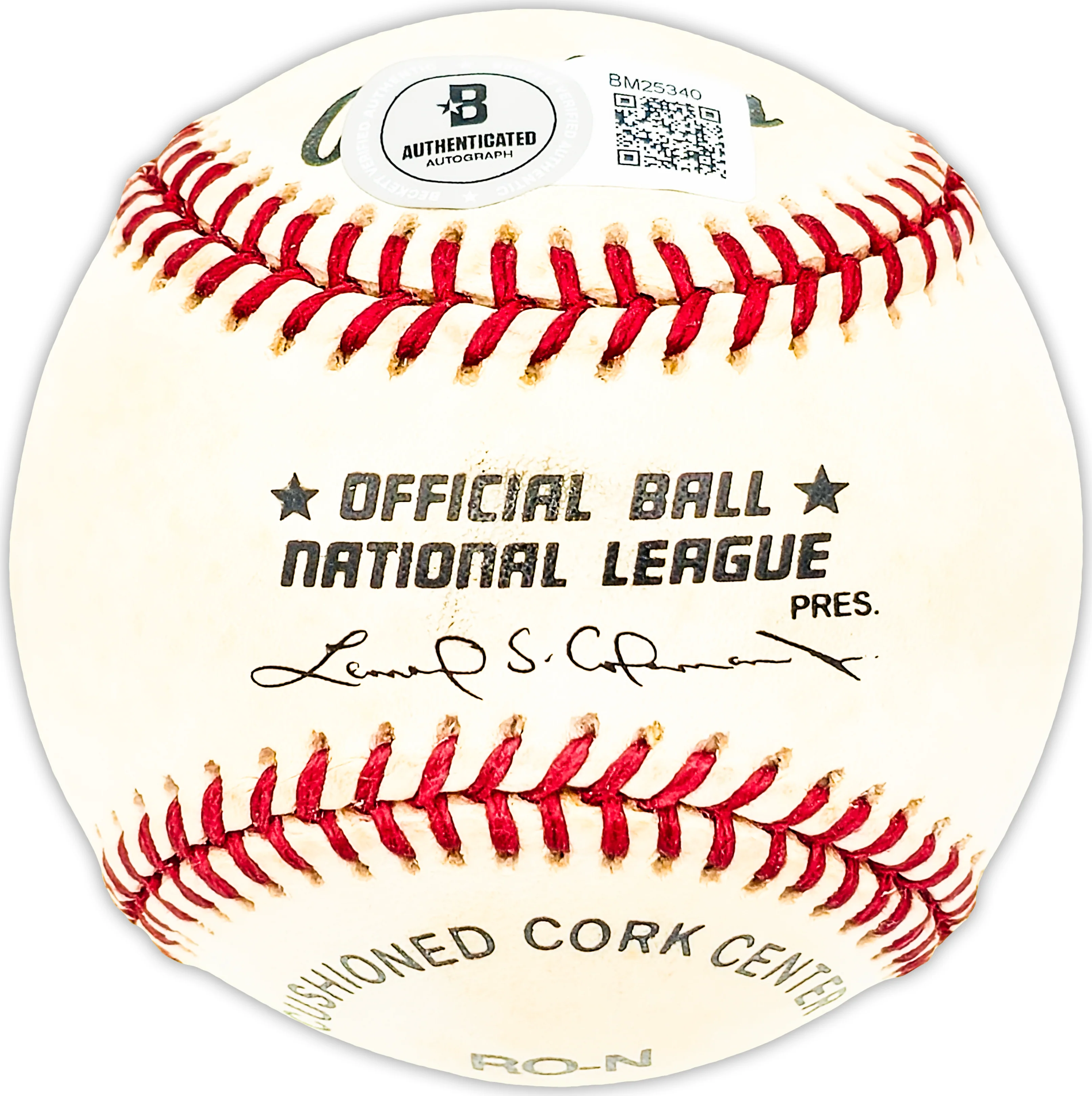 Luis Alcaraz Autographed Official NL Baseball Los Angeles Dodgers, Kansas City Royals Beckett BAS QR #BM25340 - Image 2
