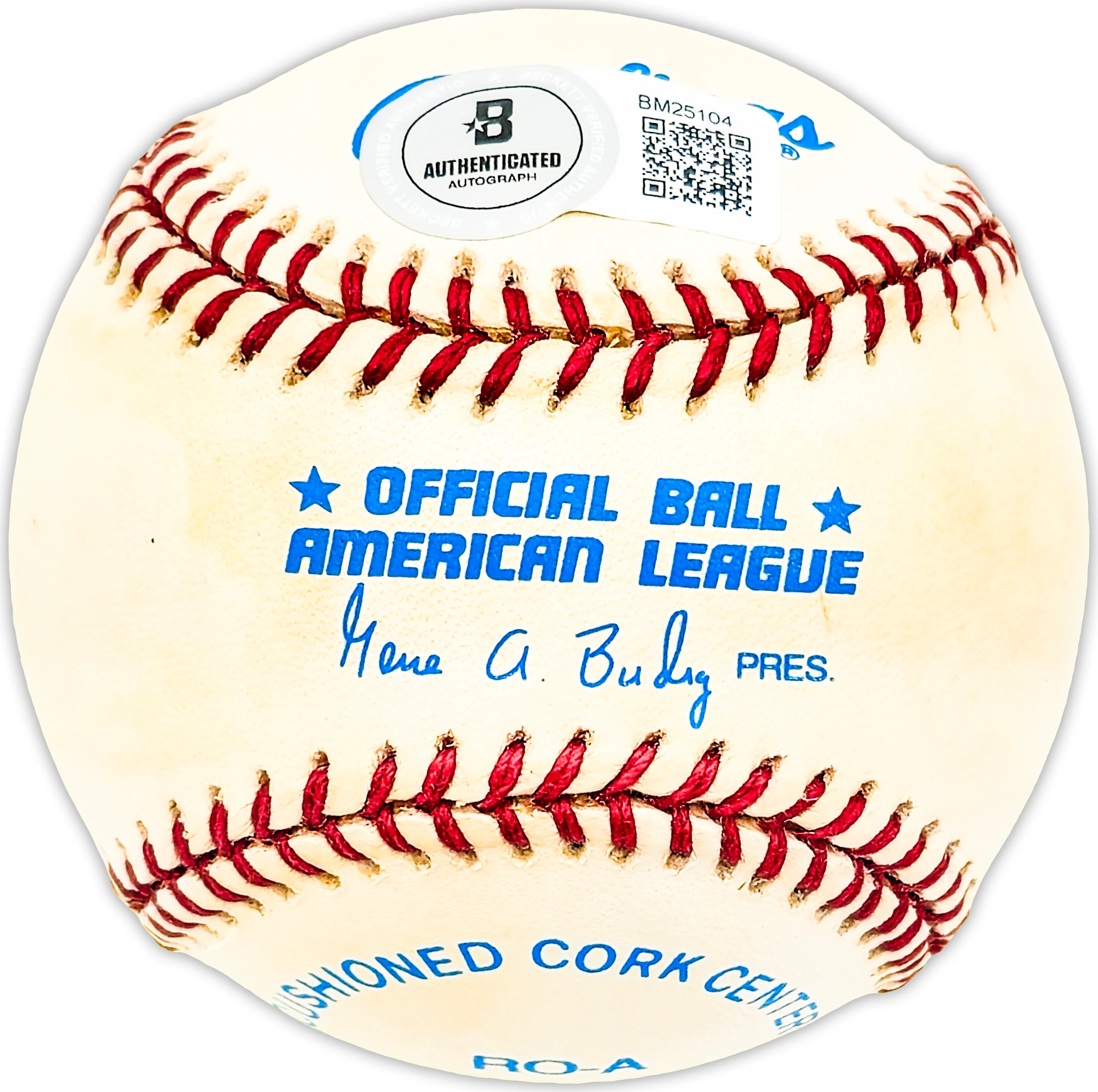 Luis Alvarado Autographed Official AL Baseball Boston Red Sox Beckett BAS QR #BM25104 - Image 2