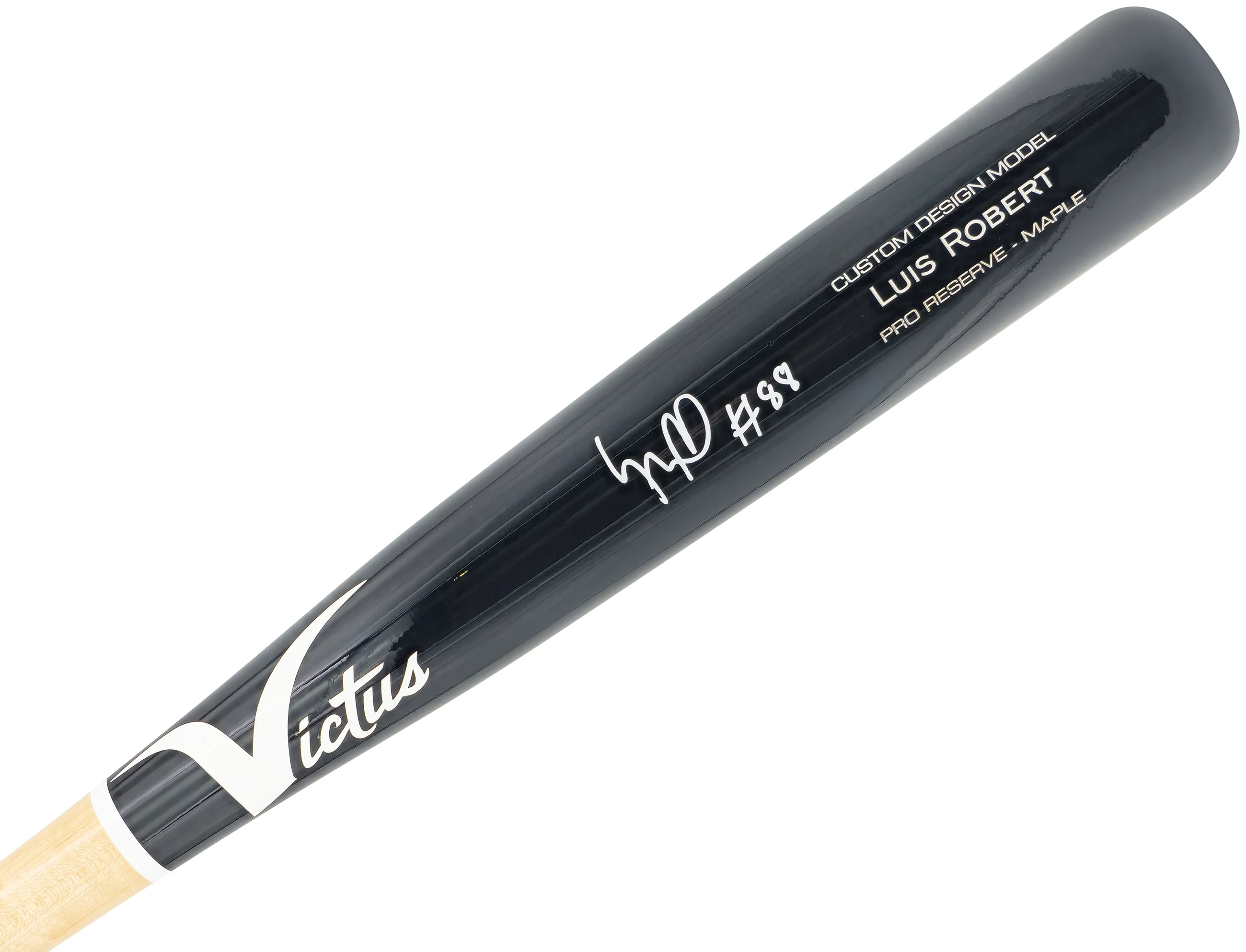 Luis Robert Jr. Autographed Black & Blonde Victus Player Model Baseball Bat Chicago White Sox Beckett BAS Witness Stock #227297 - Image 2