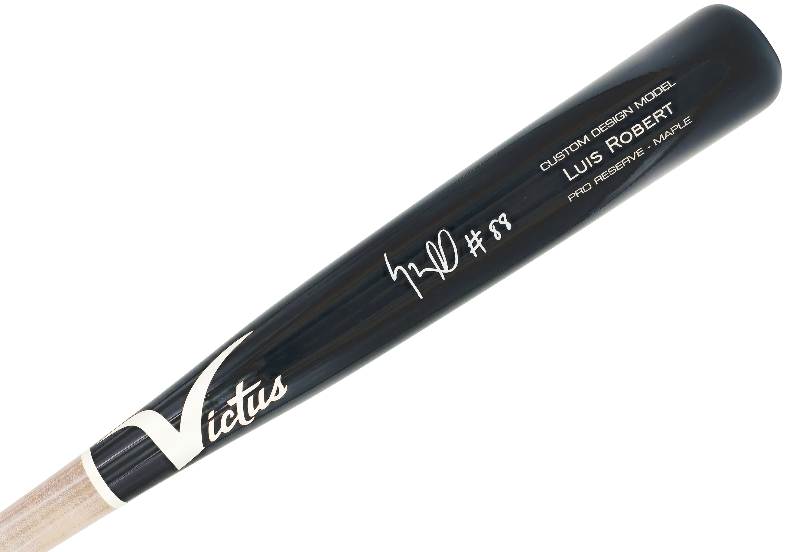 Luis Robert Jr. Autographed Black & Gray Victus Player Model Baseball Bat Chicago White Sox Beckett BAS Witness Stock #227298 - Image 2