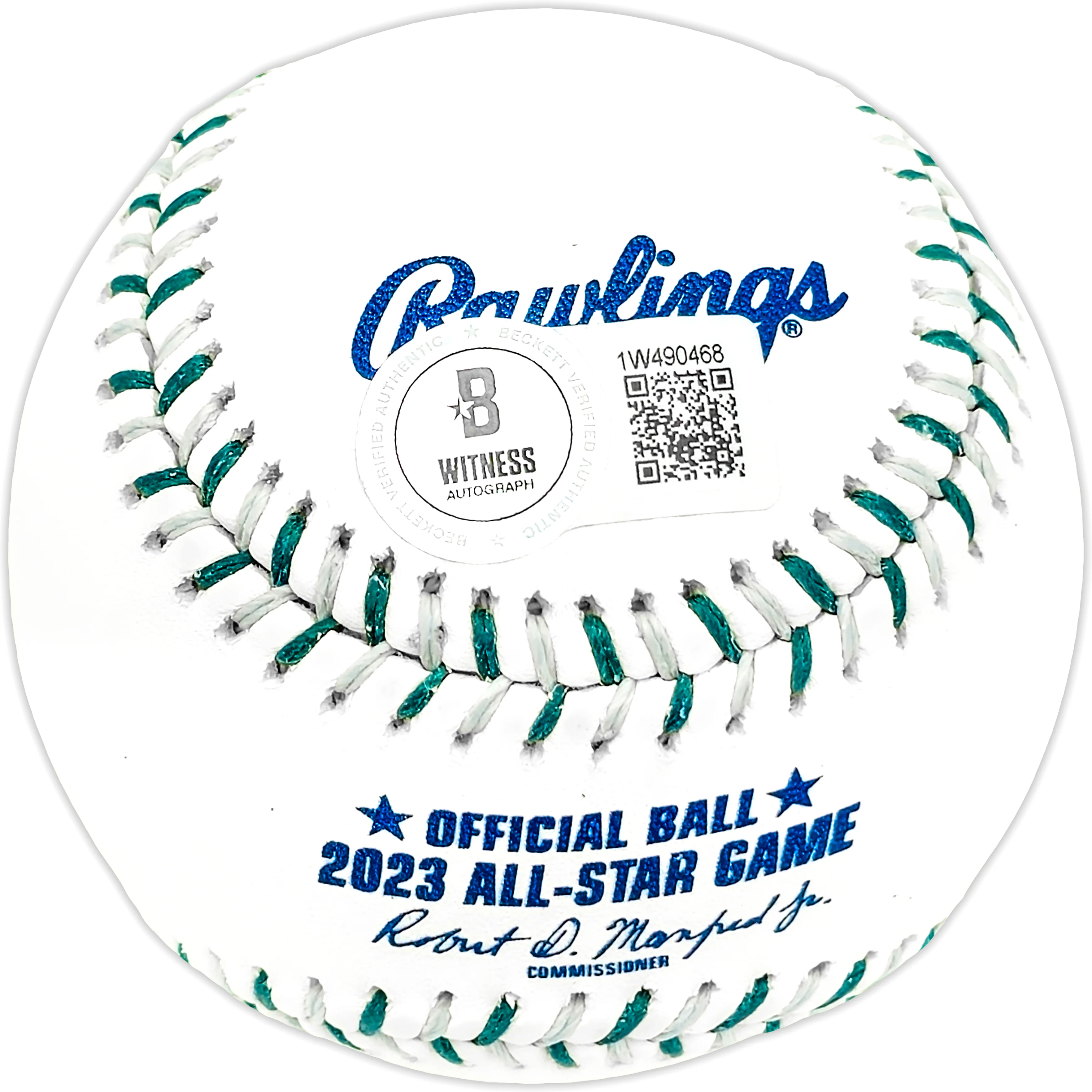 Luis Robert Jr. Autographed Official 2023 All Star Game Logo MLB Game Baseball Chicago White Sox "1st AS Game" Beckett BAS Witness Stock #227326 - Image 5