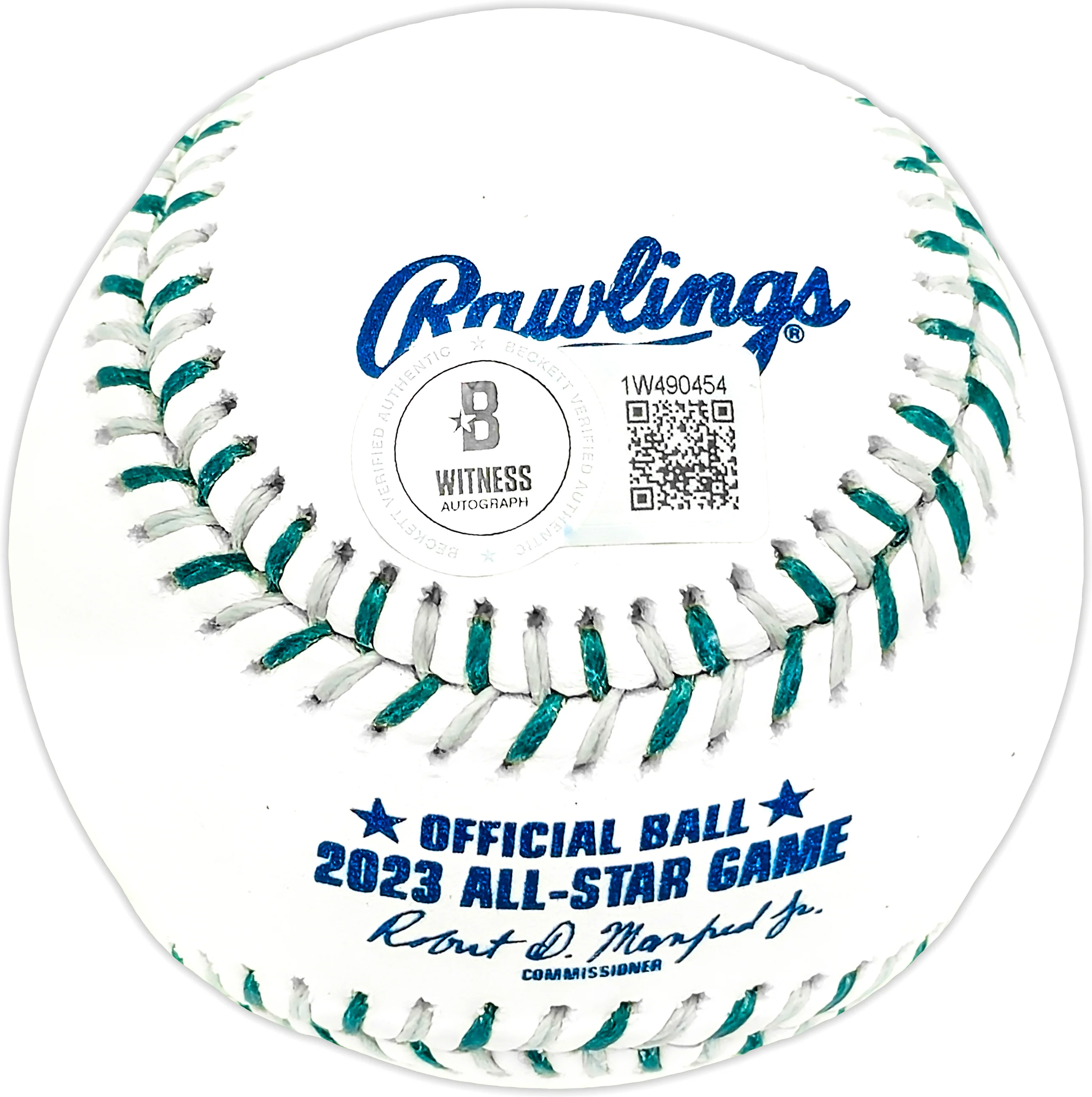 Luis Robert Jr. Autographed Official 2023 All Star Game Logo MLB Game Baseball Chicago White Sox Beckett BAS Witness Stock #227325 - Image 3