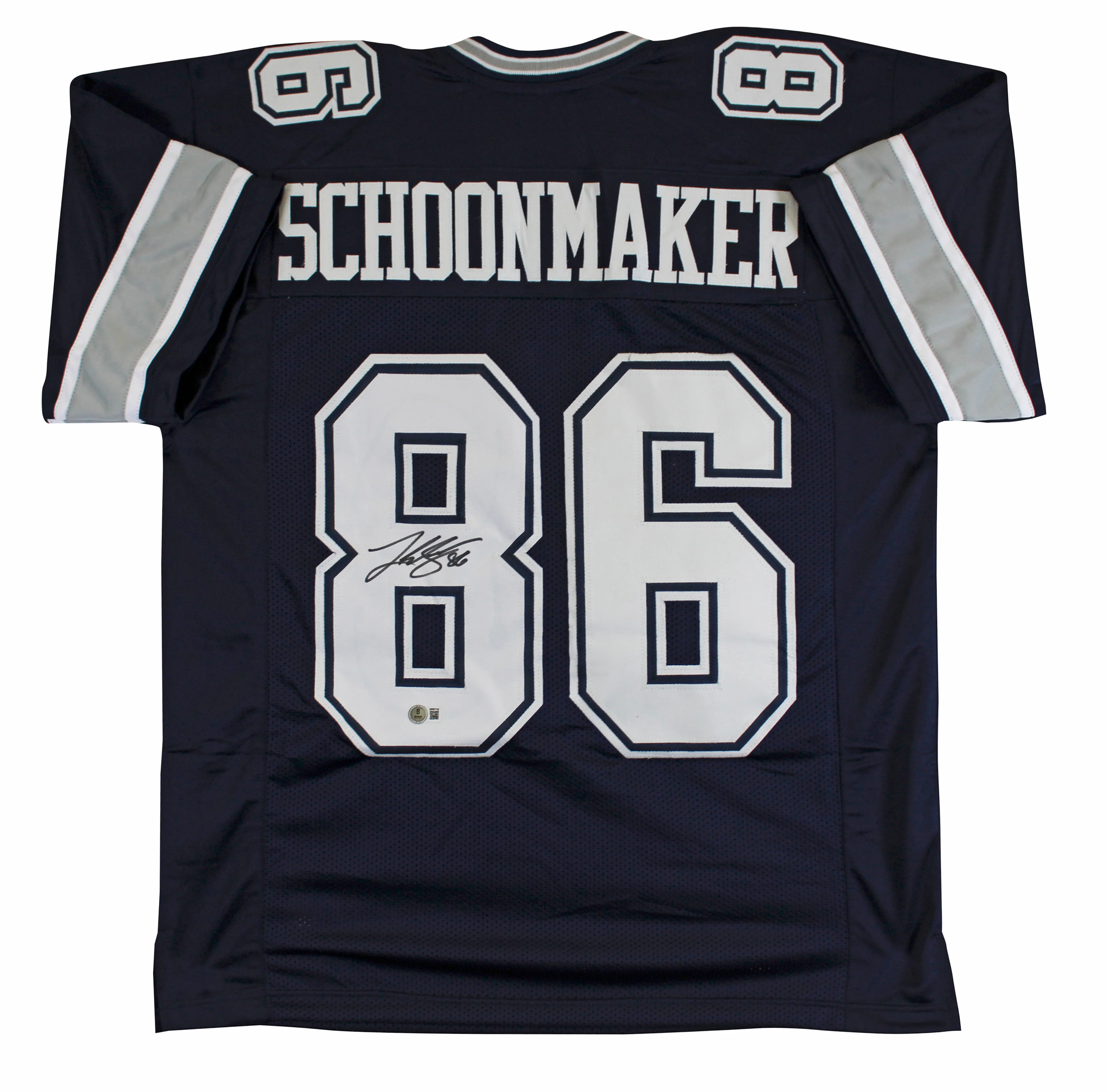 Luke Schoonmaker Authentic Signed Navy Pro Style Jersey BAS Witnessed - Image 2