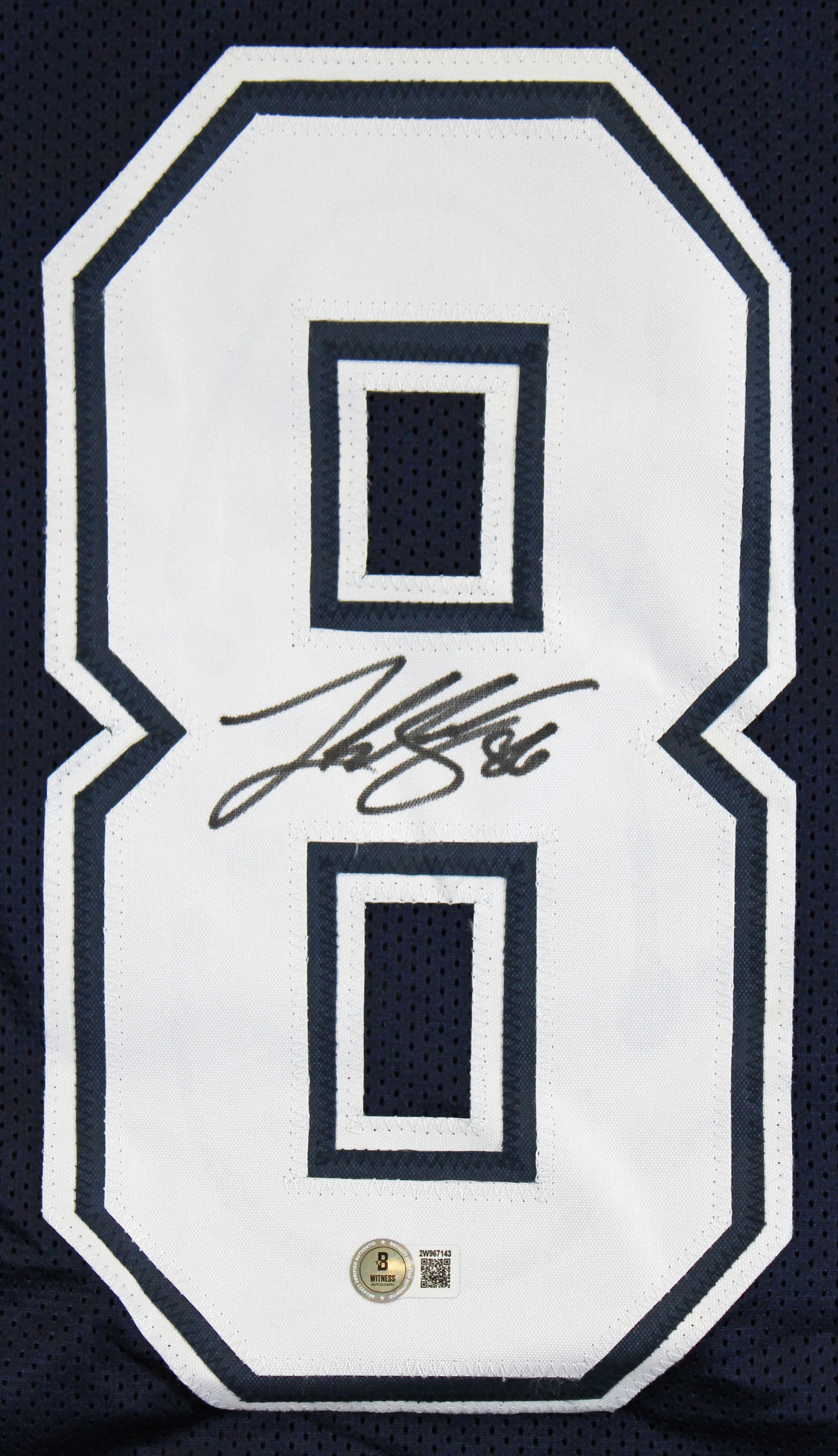Luke Schoonmaker Authentic Signed Navy Pro Style Jersey BAS Witnessed - Image 3
