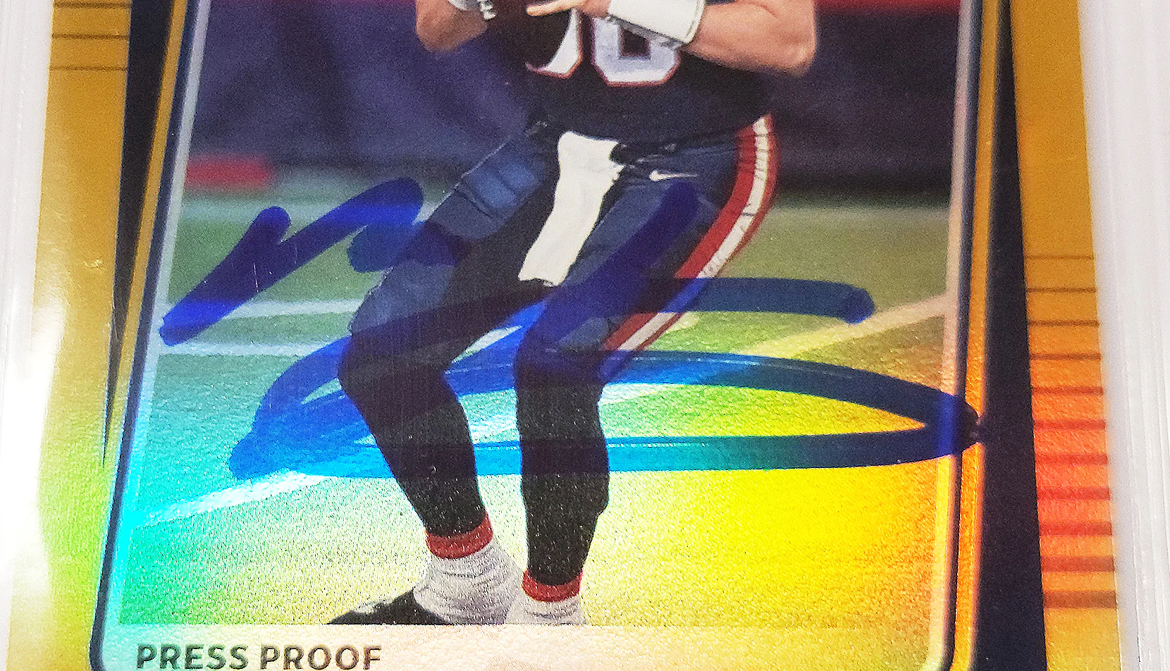Mac Jones Autographed 2021 Donruss Gold Press Proof Premium Rookie Card #255 New England Patriots BGS 9 Auto Grade Gem Mint 10 Beckett BAS #15297655 - Image 3