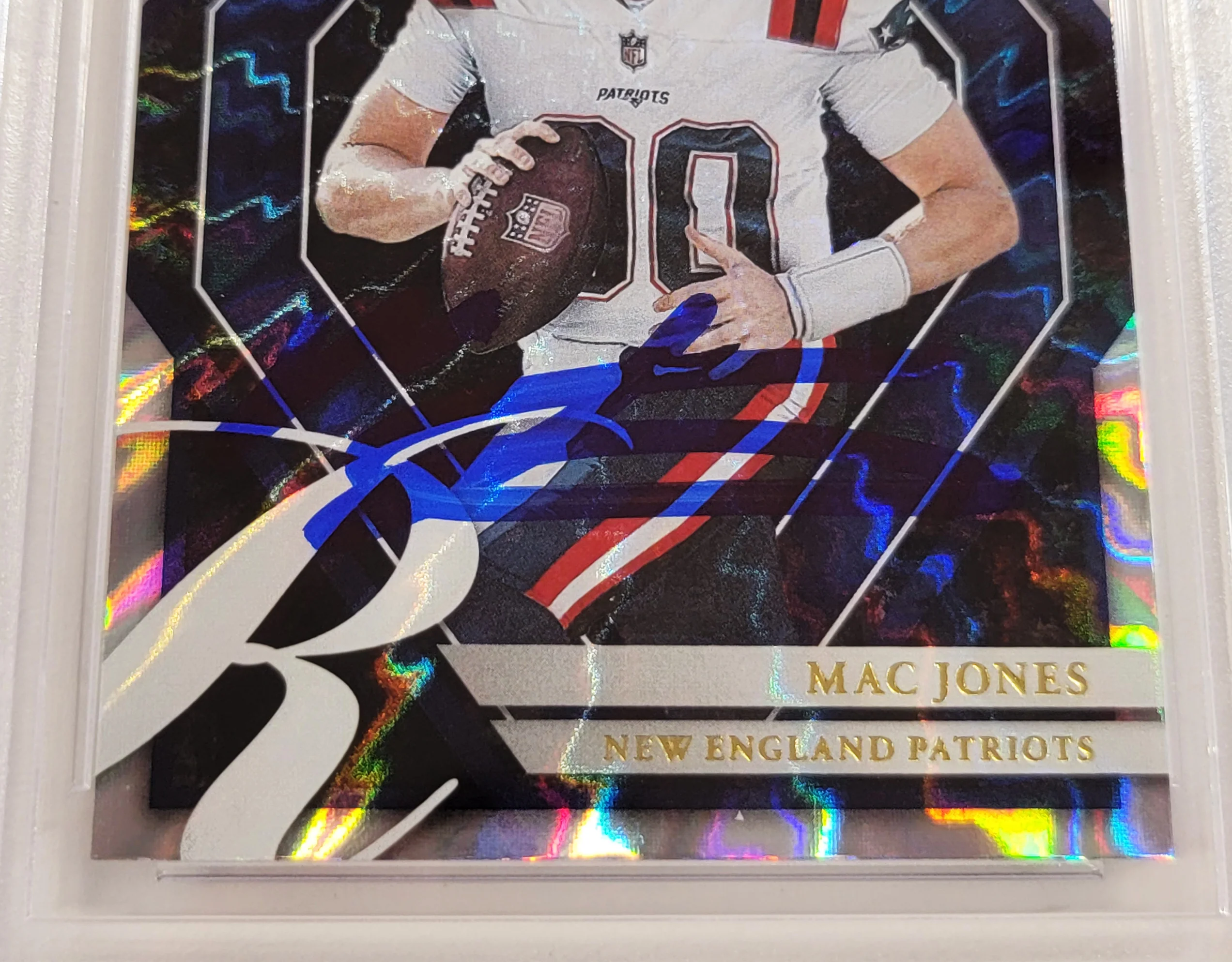 Mac Jones Autographed 2021 Panini Donruss Elite Series Rookie Card #ESR-MJO New England Patriots Beckett BAS #14231867 - Image 3