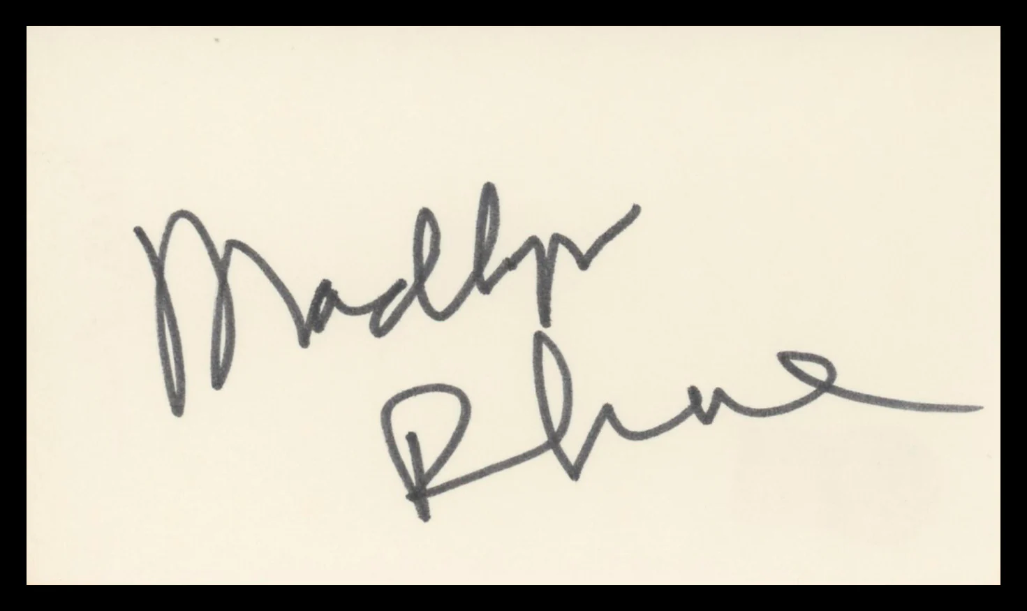 Madlyn Rhue Murder, She Wrote Authentic Signed 3x5 Index Card BAS #BV02148 - Image 2