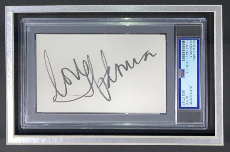 Madonna Signed Framed Cut Signature w/ 11x14 Photo PSA - Image 2