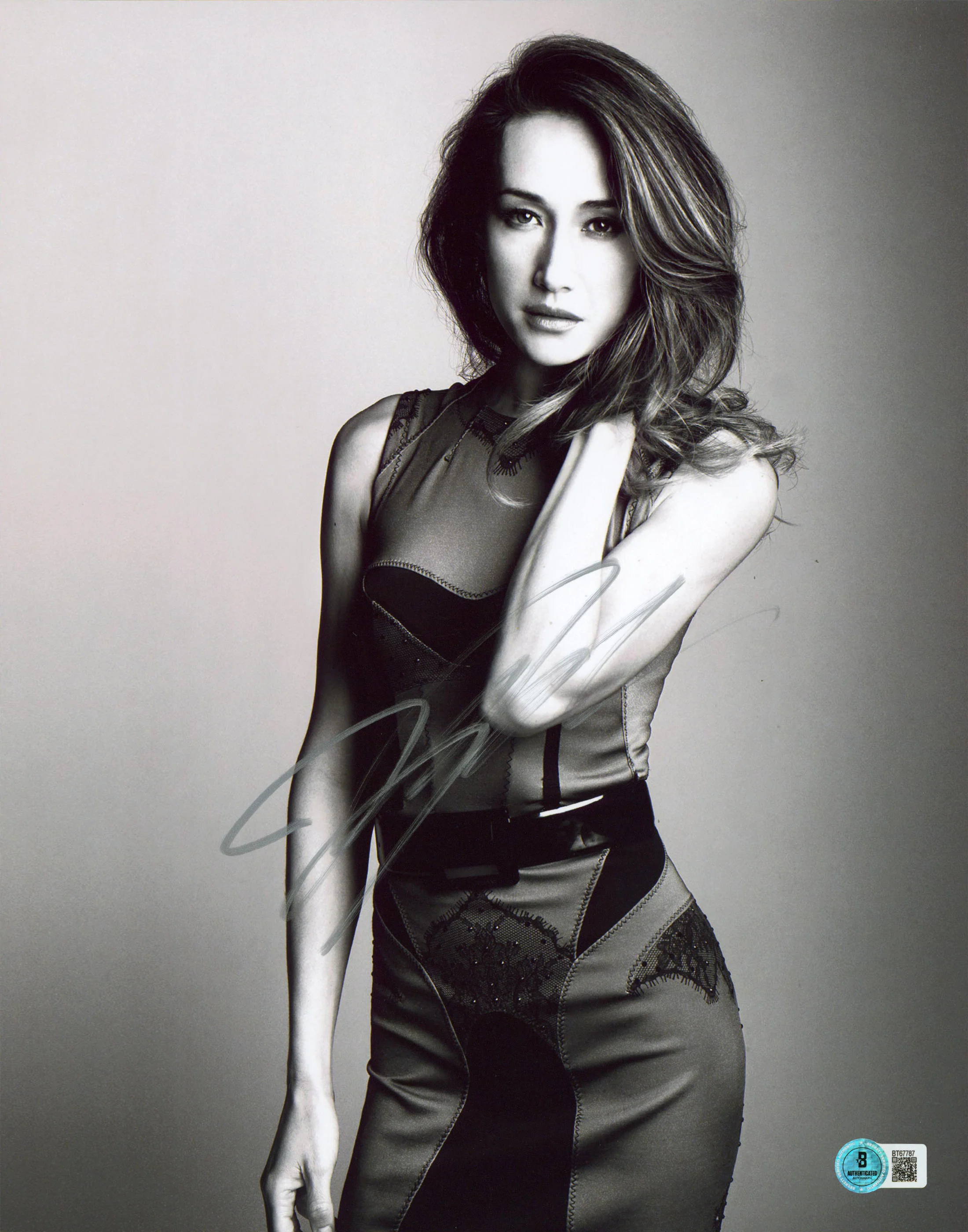 Maggie Q Nikita Authentic Signed 11x14 Vertical Photo Autographed BAS #BT67787 - Image 2