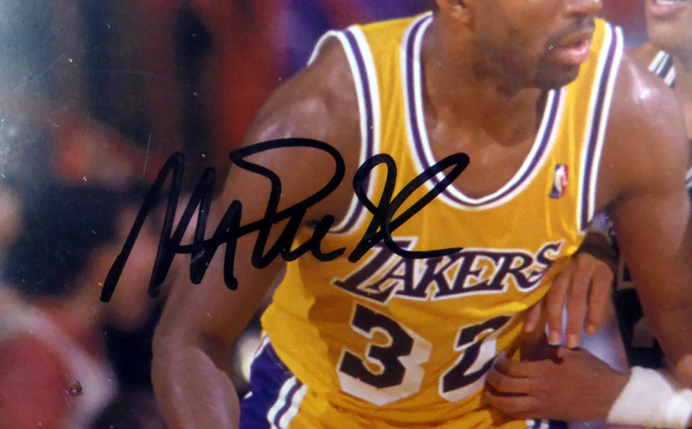 Magic Johnson & Dennis Johnson Autographed Framed 8x10 Photo PSA/DNA #F80513 - Image 2