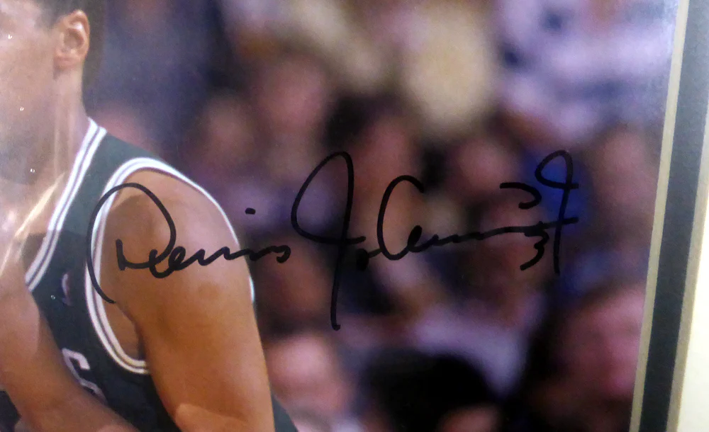 Magic Johnson & Dennis Johnson Autographed Framed 8x10 Photo PSA/DNA #F80513 - Image 3