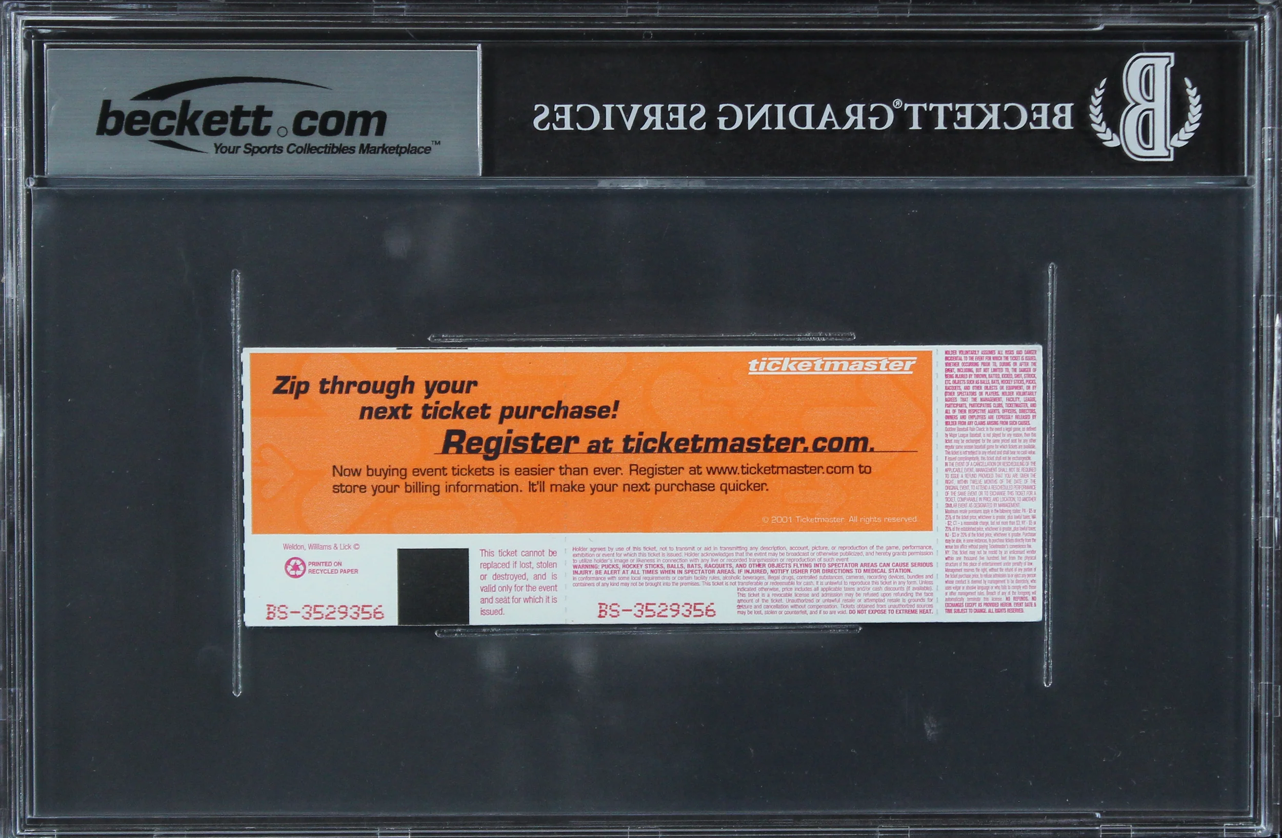 Magic Johnson HOF 02 Signed HOF Induction Ticket Stub Auto 10! BAS Slabbed 1 - Image 3