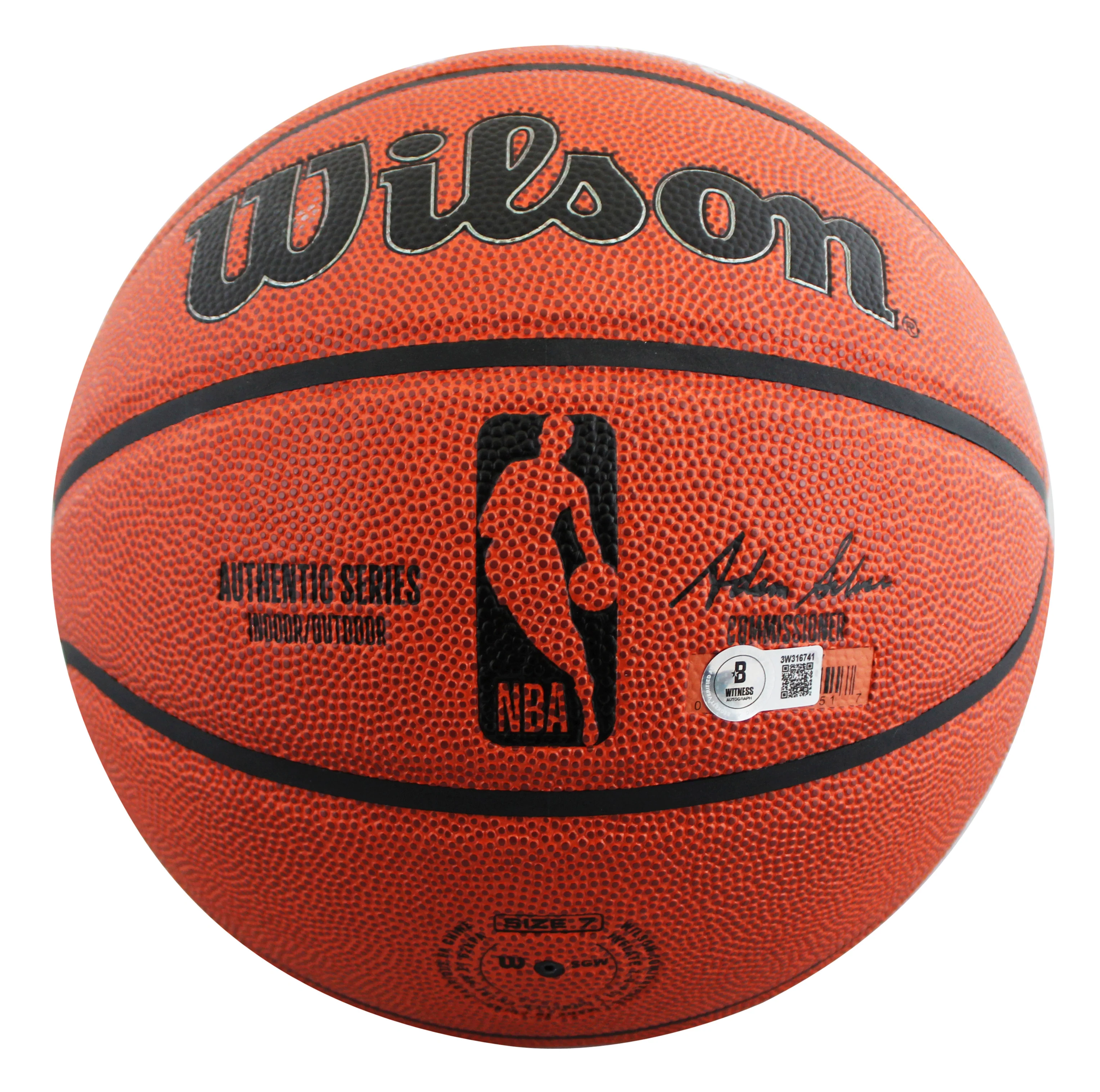 Magic Johnson, Larry Bird & Julius "Dr. J." Erving Signed Wilson Basketball BAS - Image 5