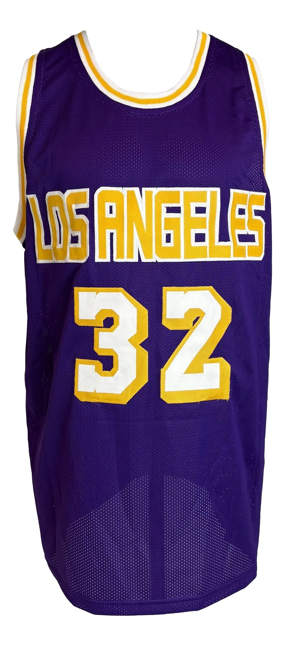 Magic Johnson Los Angeles Signed Purple Basketball Jersey PSA/DNA - Image 3