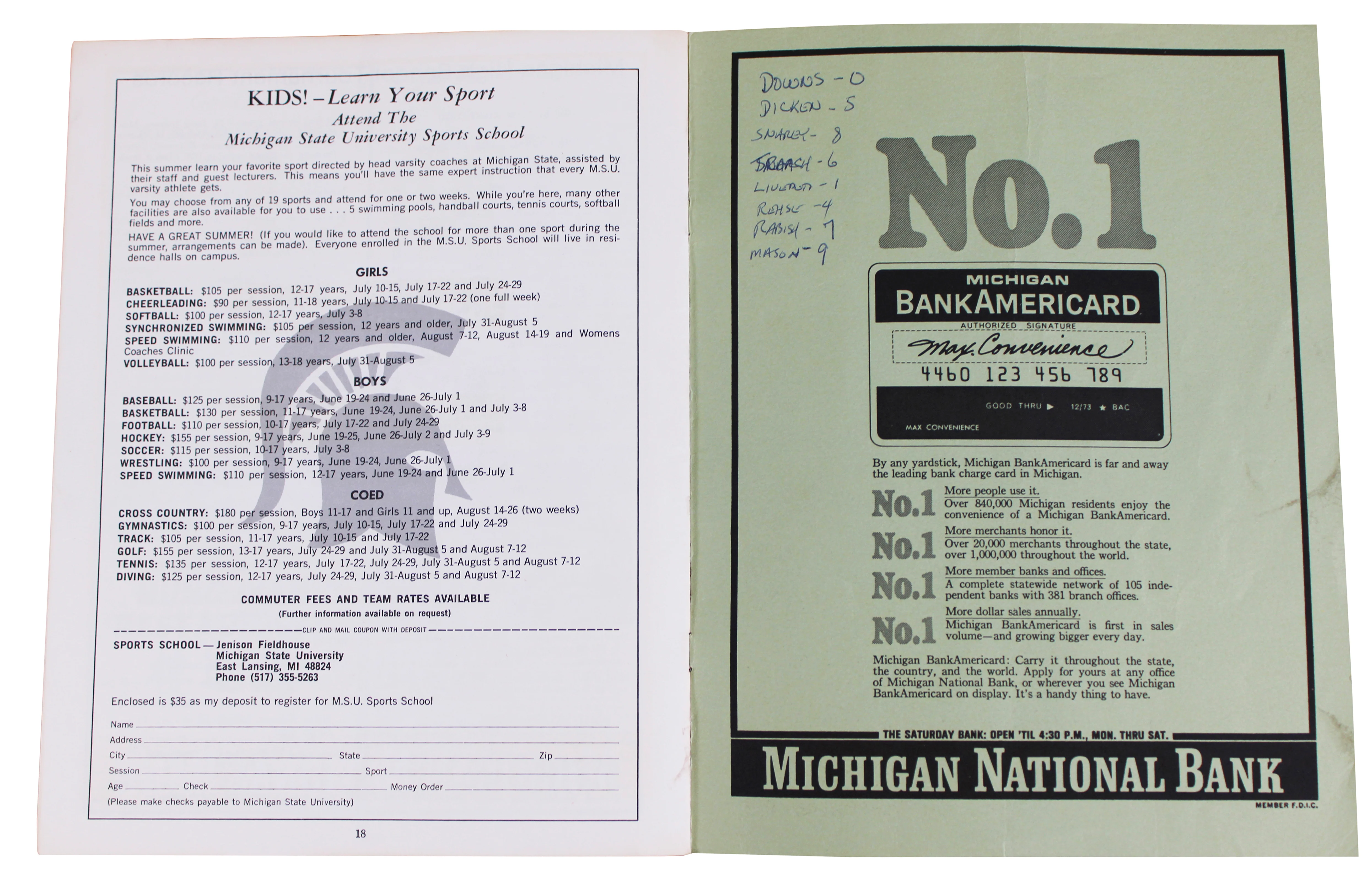 Magic Johnson Signed 1977 Michigan High School Championships Program BAS Wit 1 - Image 5