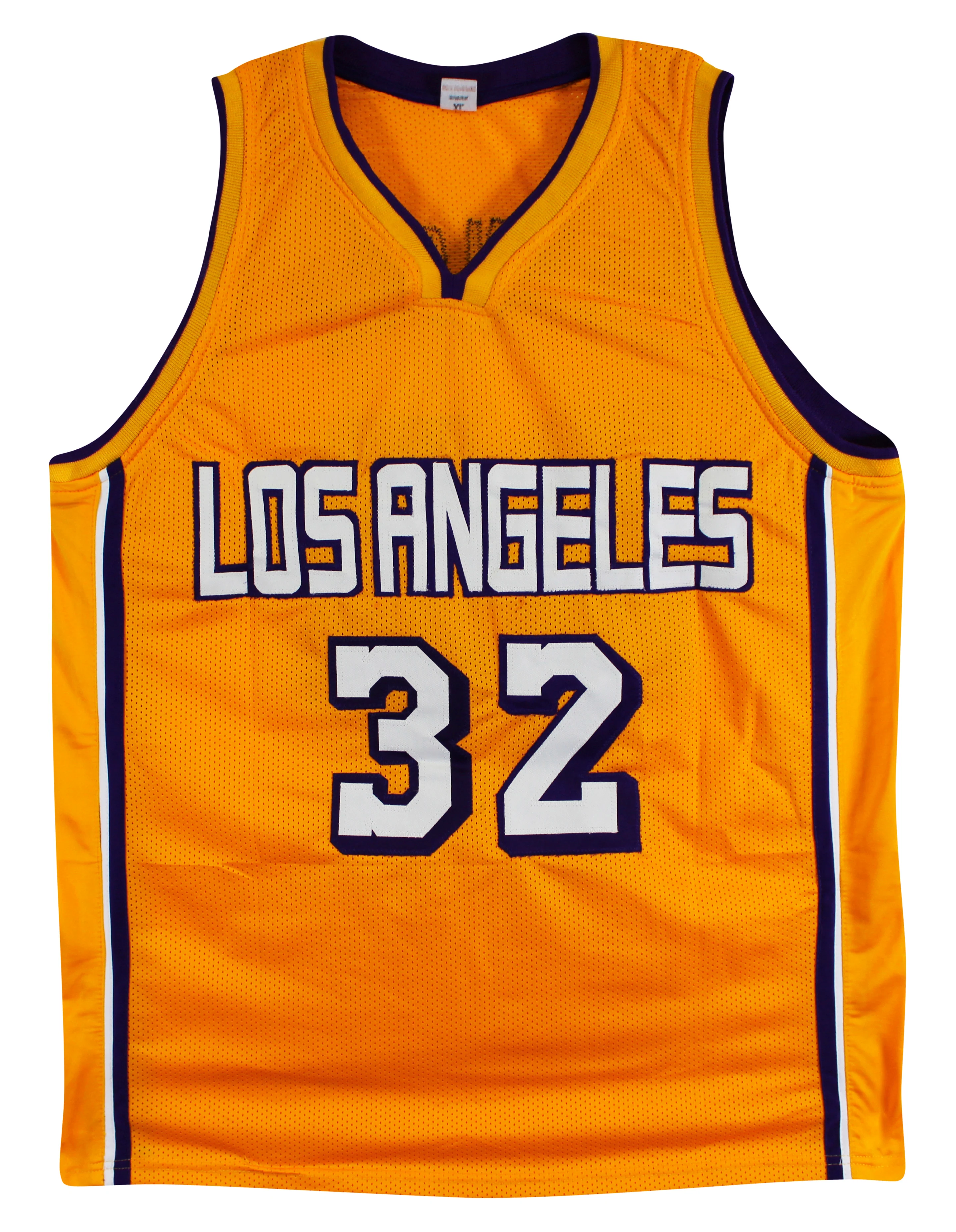 Magic Johnson Signed Yellow Pro Style Jersey w/ White Numbers BAS Witnessed 2 - Image 4