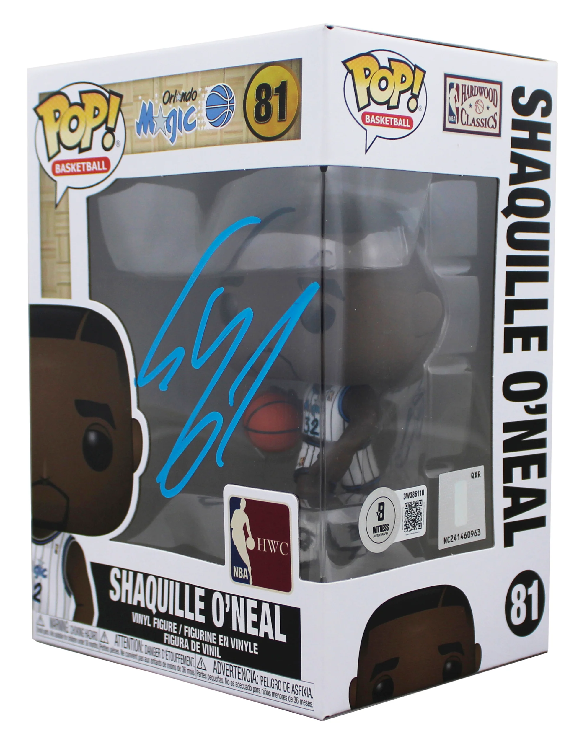 Magic Shaquille O'Neal Authentic Signed HWC #81 Funko Pop Vinyl Figure BAS Wit - Image 3