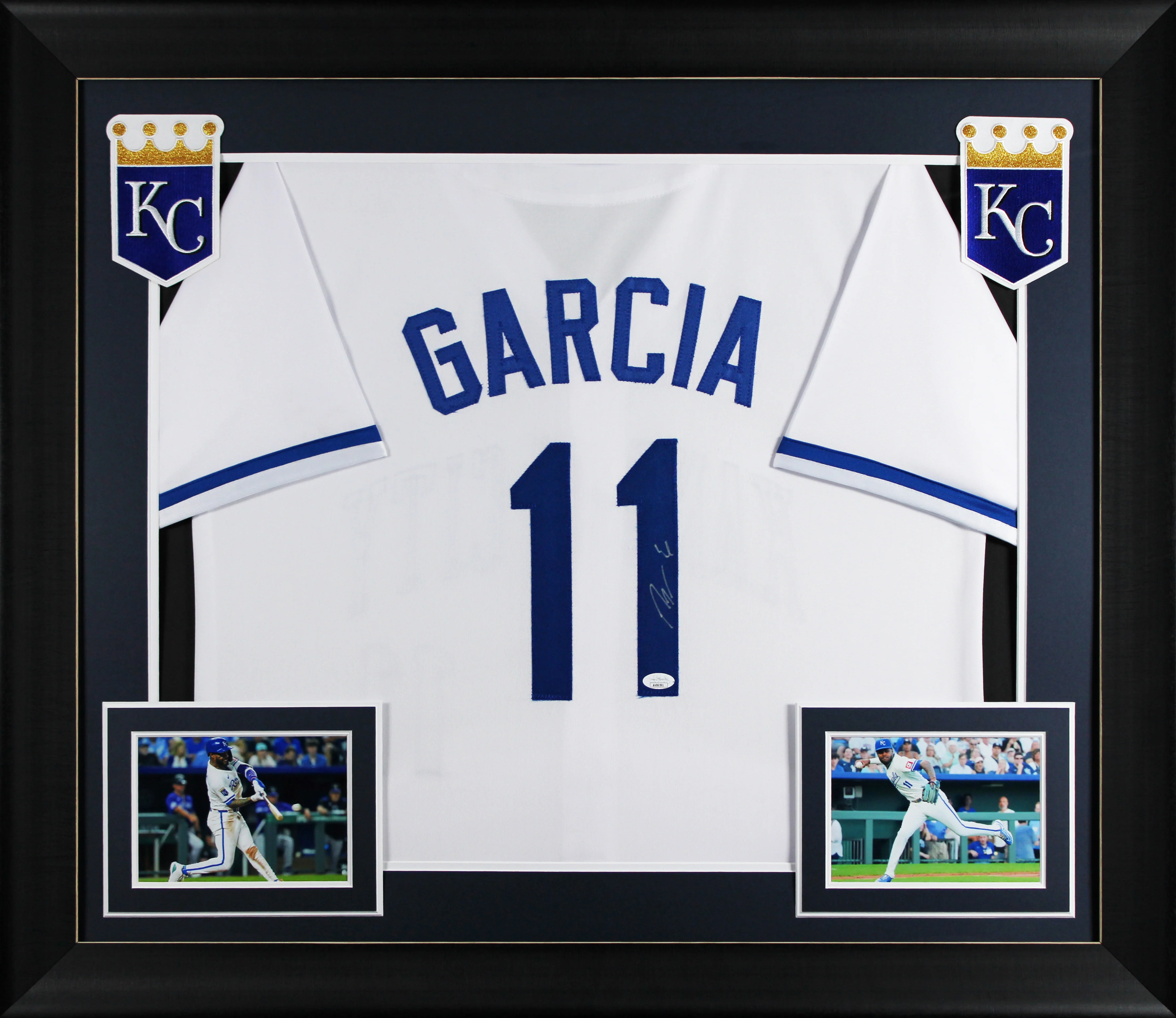 Maikel Garcia Authentic Signed White Pro Style Framed Jersey Autographed JSA