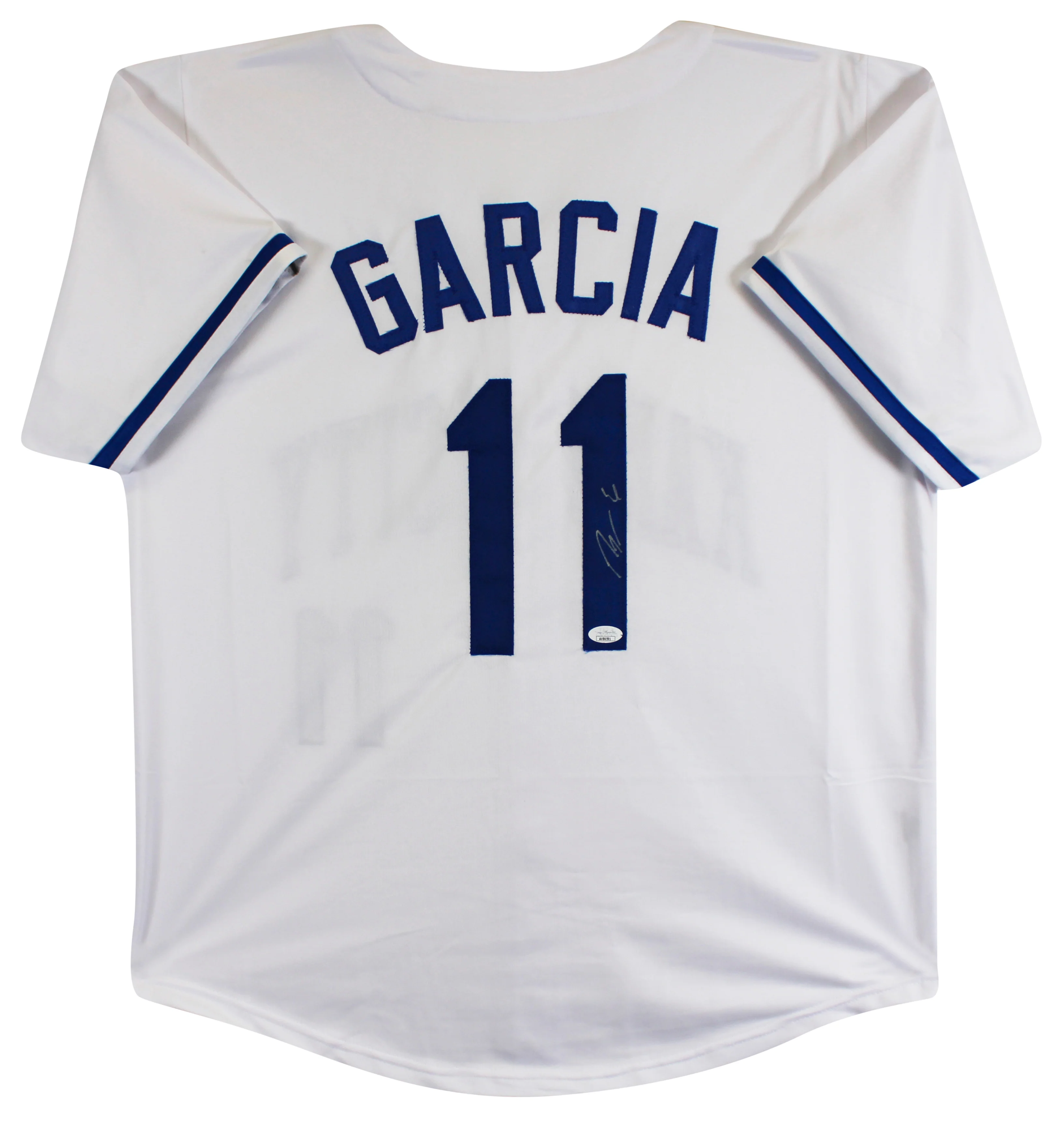 Maikel Garcia Authentic Signed White Pro Style Jersey Autographed JSA - Image 2