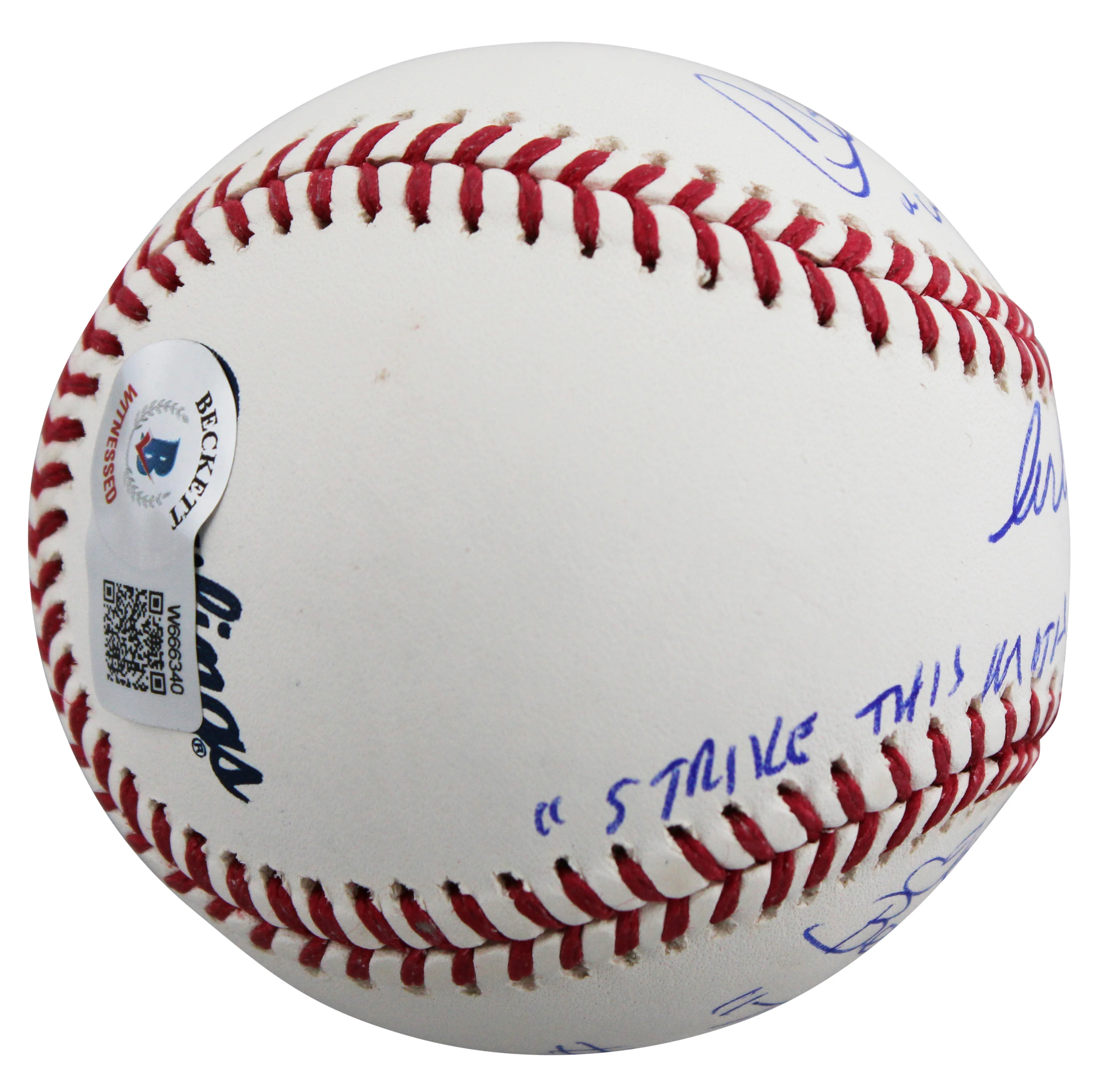 Major League (3) Sheen, Berenger & Bernsen Signed Oml Baseball W/ Case BAS Wit 1 - Image 7