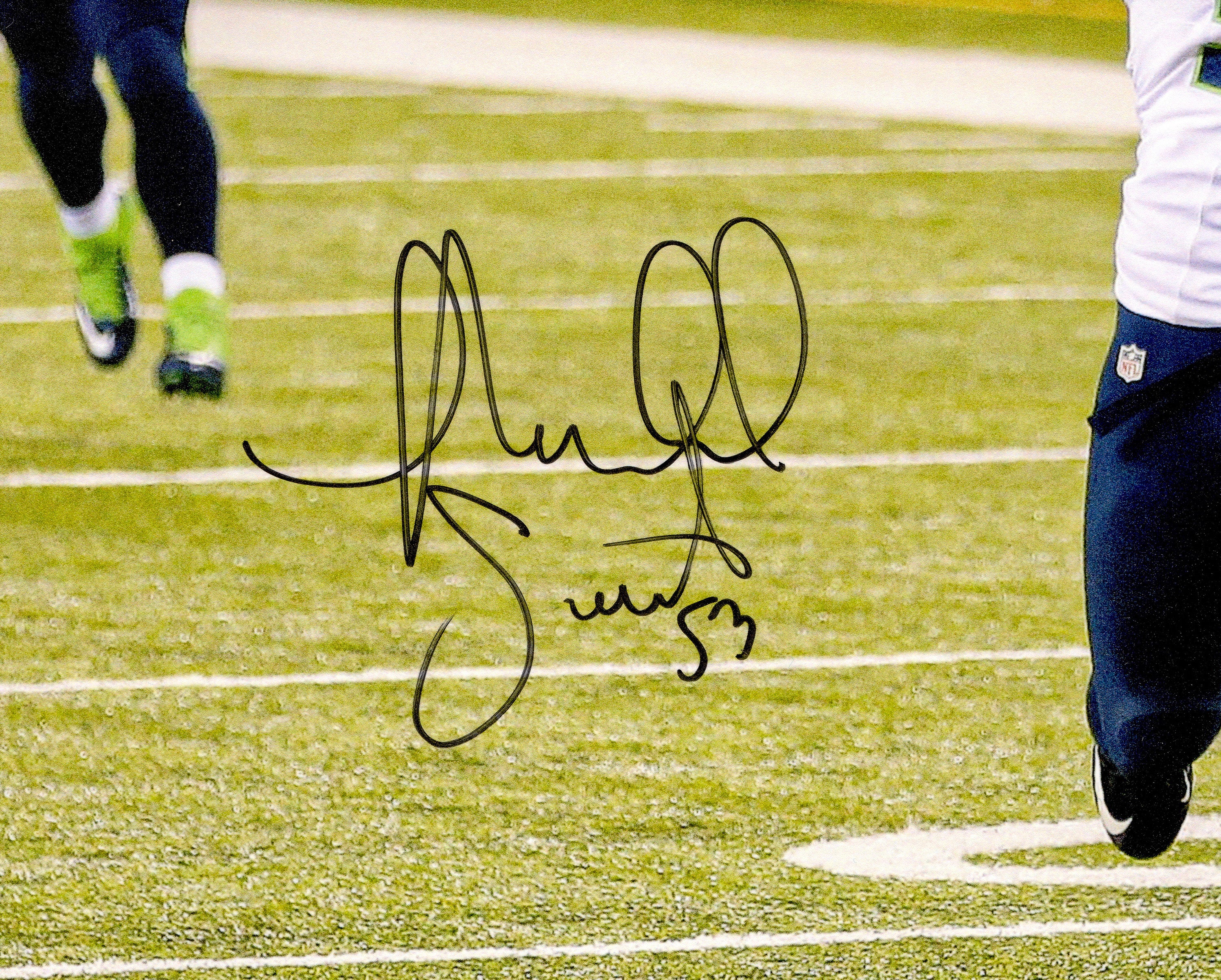 Malcolm Smith Autographed 16x20 Photo Seattle Seahawks Beckett BAS Witness Stock #262118 - Image 2