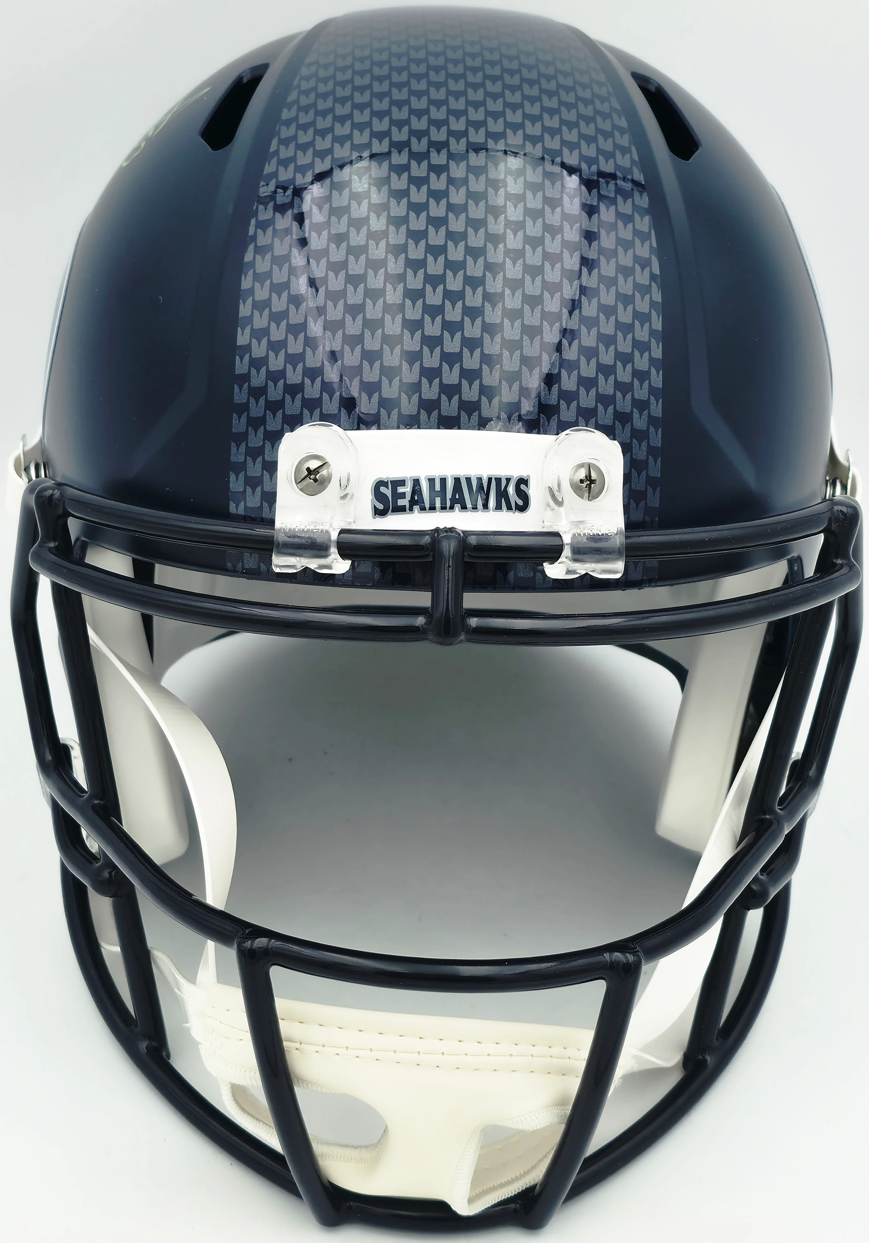Malcolm Smith Autographed Seattle Seahawks Blue Full Size Speed Replica Helmet "SB LXVIII MVP" Beckett BAS Witness Stock #262124 - Image 3