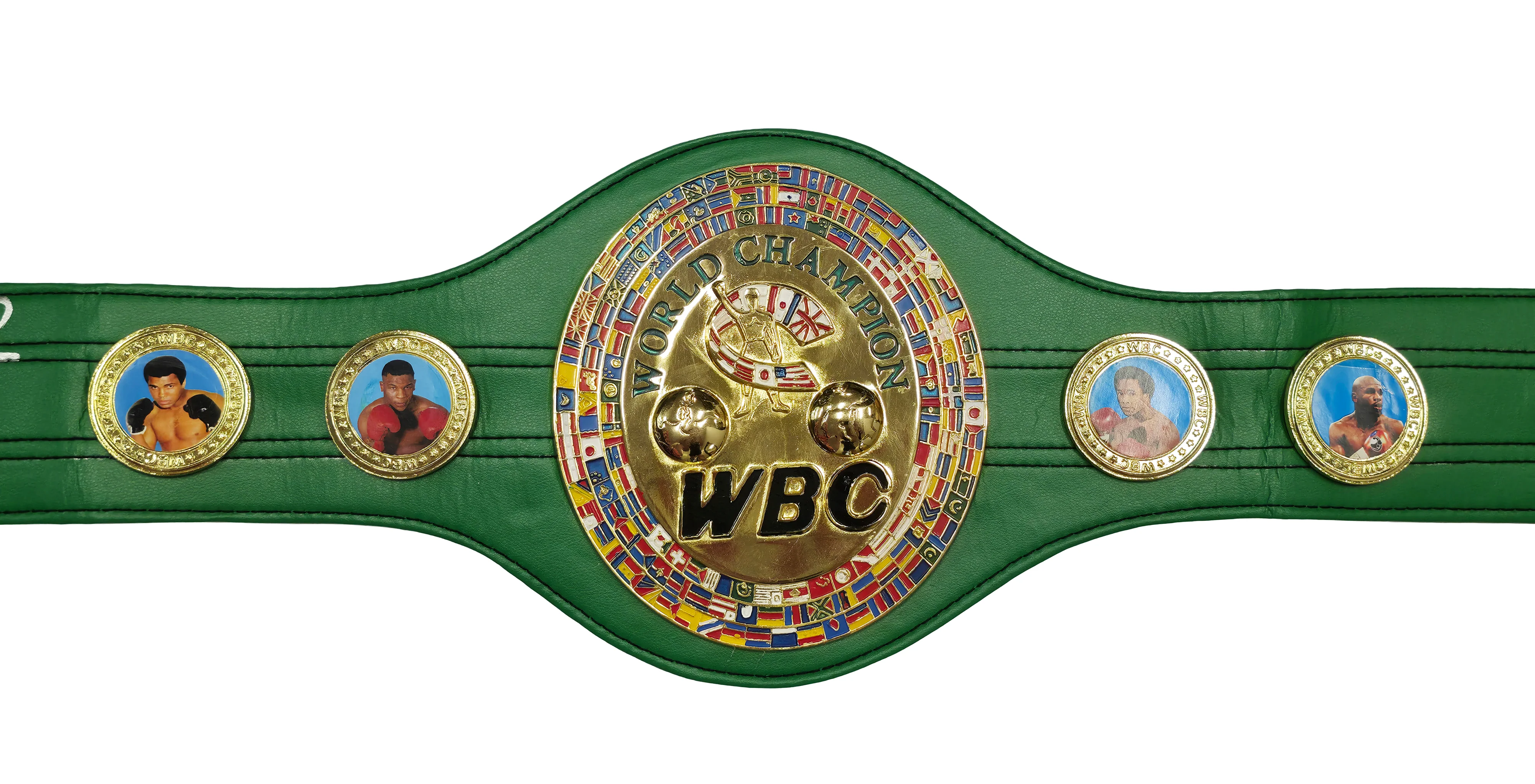 Manny Pacquiao Autographed Green WBC World Championship Boxing Belt Beckett BAS Witness Stock #262342 - Image 4