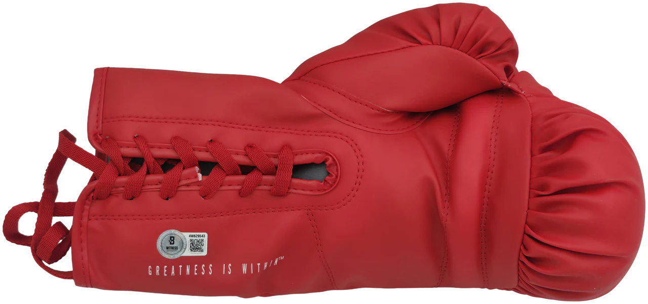 Manny Pacquiao Autographed Red Everlast Vinyl Boxing Glove LH Beckett BAS Witness Stock #262341 - Image 3