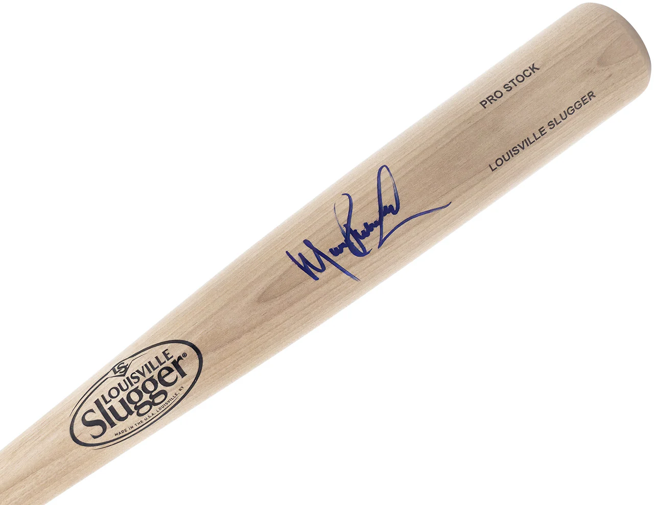 Manny Ramirez Autographed Blonde Louisville Slugger Pro Stock Baseball Bat Boston Red Sox Beckett BAS Witness Stock #241442 - Image 2
