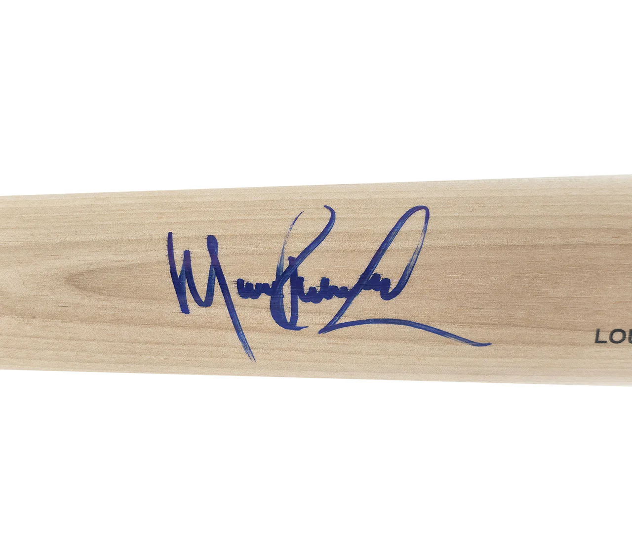 Manny Ramirez Autographed Blonde Louisville Slugger Pro Stock Baseball Bat Boston Red Sox Beckett BAS Witness Stock #241442 - Image 3