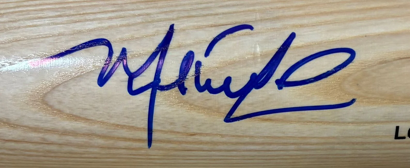 Manny Ramirez Boston Red Sox Signed Tan Louisville Slugger Bat BAS - Image 2