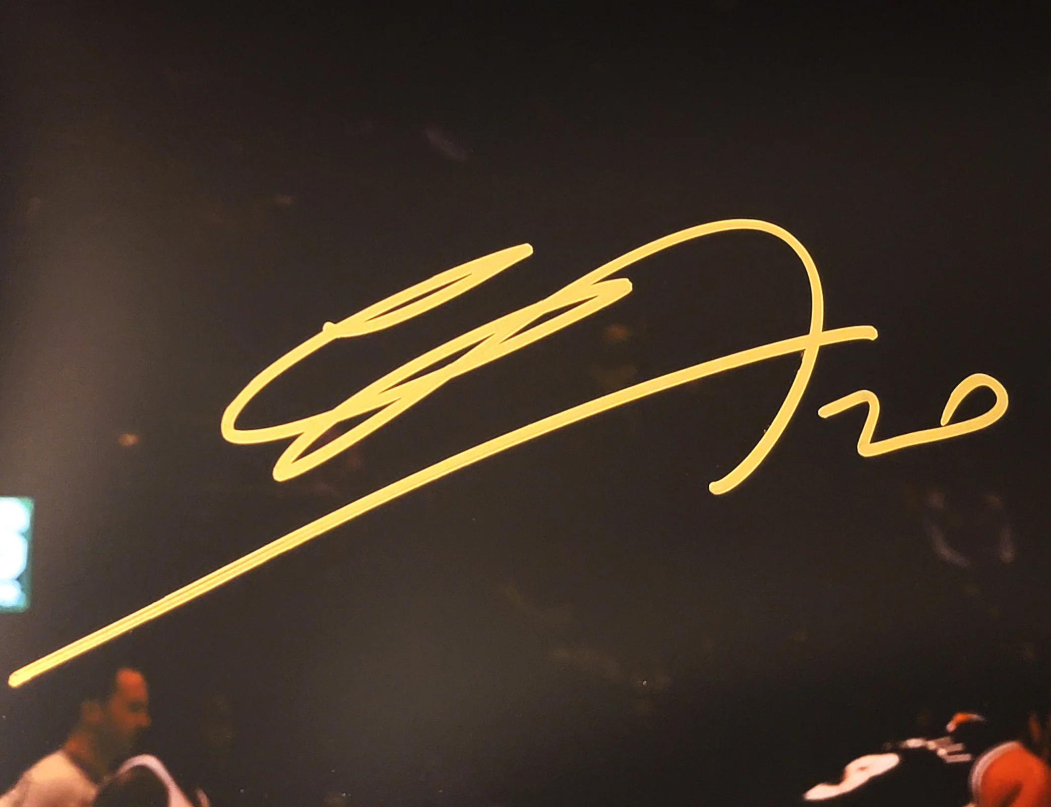 Manu Ginobili Autographed 16x20 Photo San Antonio Spurs Spotlight Signed In Gold Beckett BAS Witness Stock #211901 - Image 2