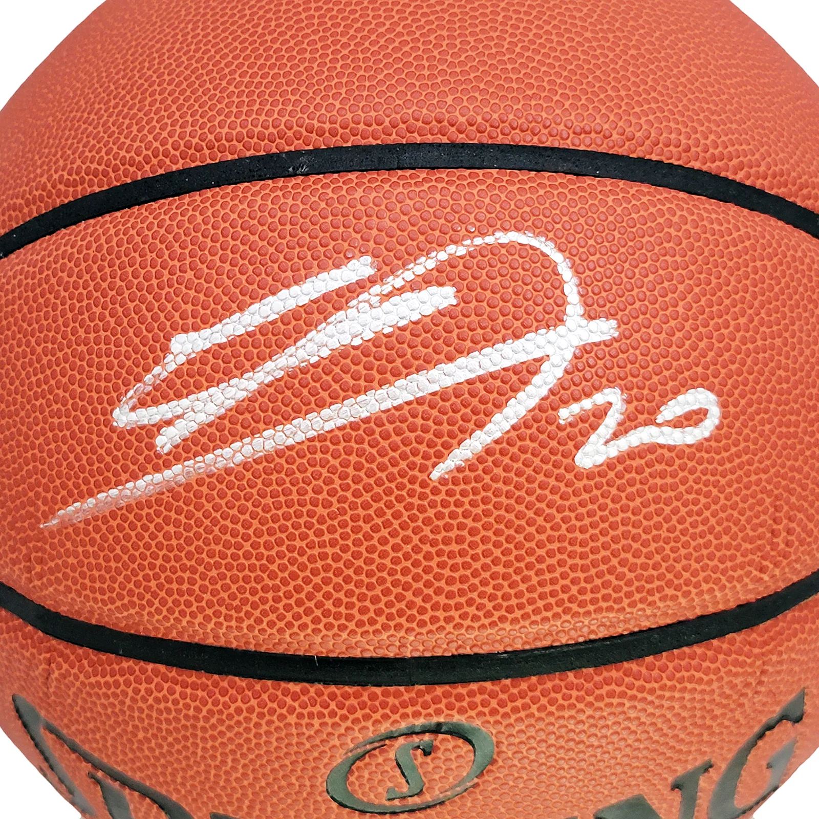 Manu Ginobili Autographed Official Spalding Signature Series Basketball San Antonio Spurs Beckett BAS Witness Stock #211904 - Image 2