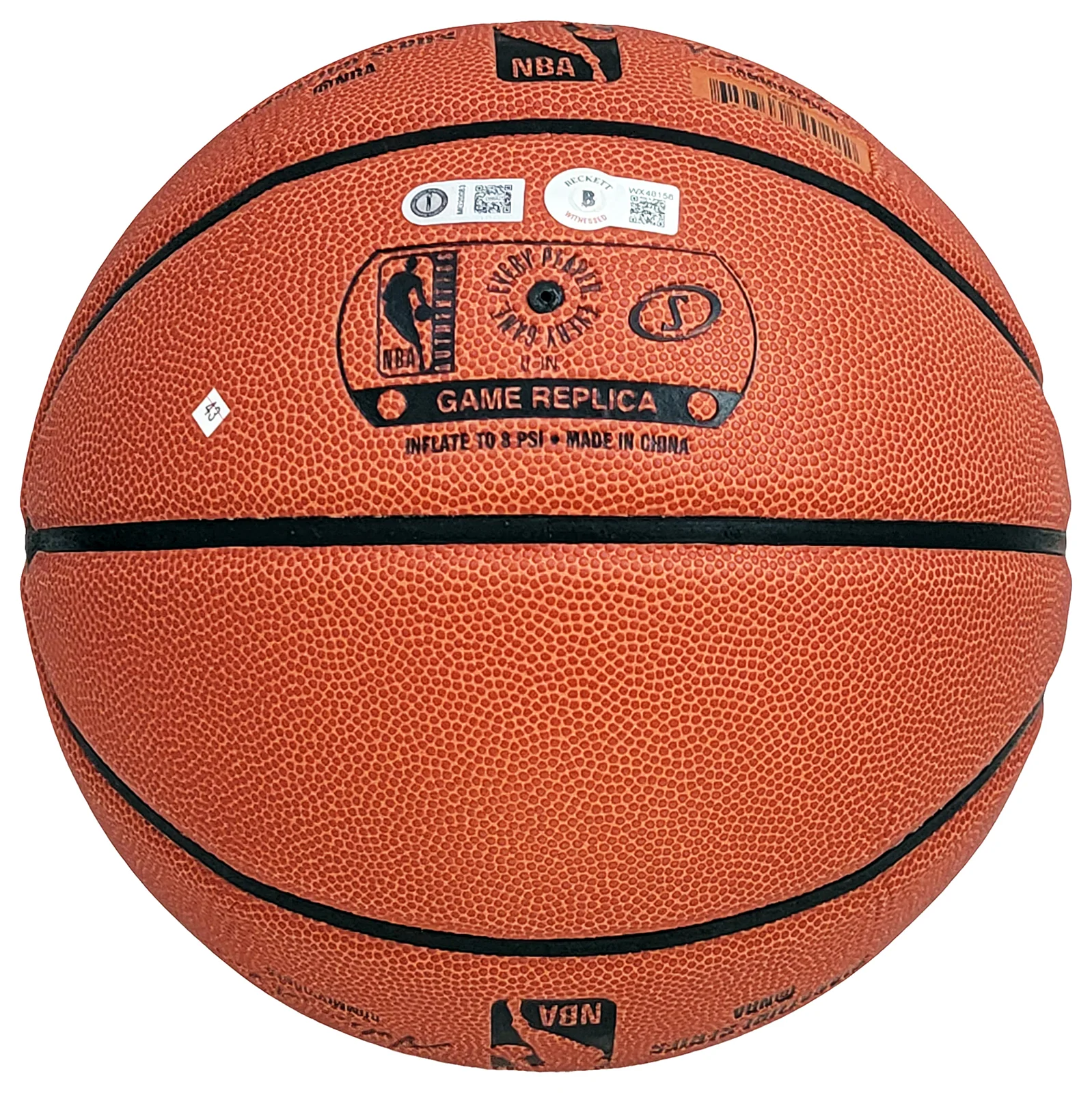 Manu Ginobili Autographed Official Spalding Signature Series Basketball San Antonio Spurs Beckett BAS Witness Stock #211904 - Image 5