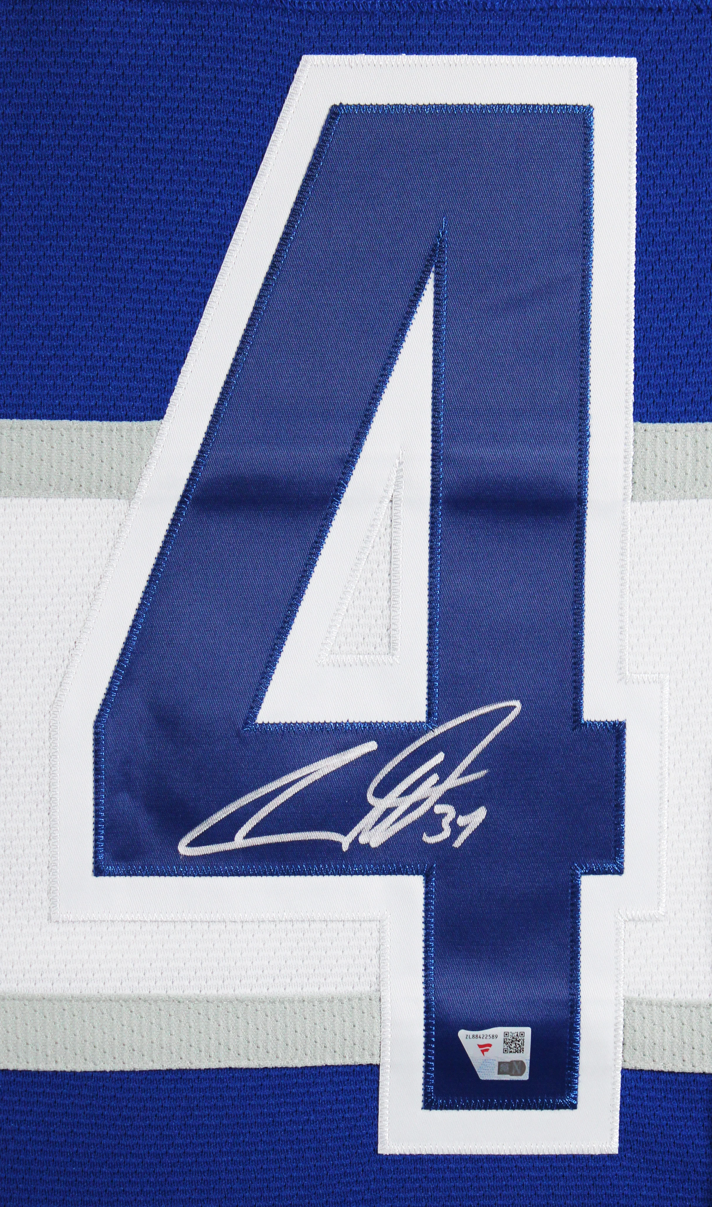 Maple Leafs Auston Matthews Signed Blue Vintage M&N TB Framed Jersey Fanatics - Image 3